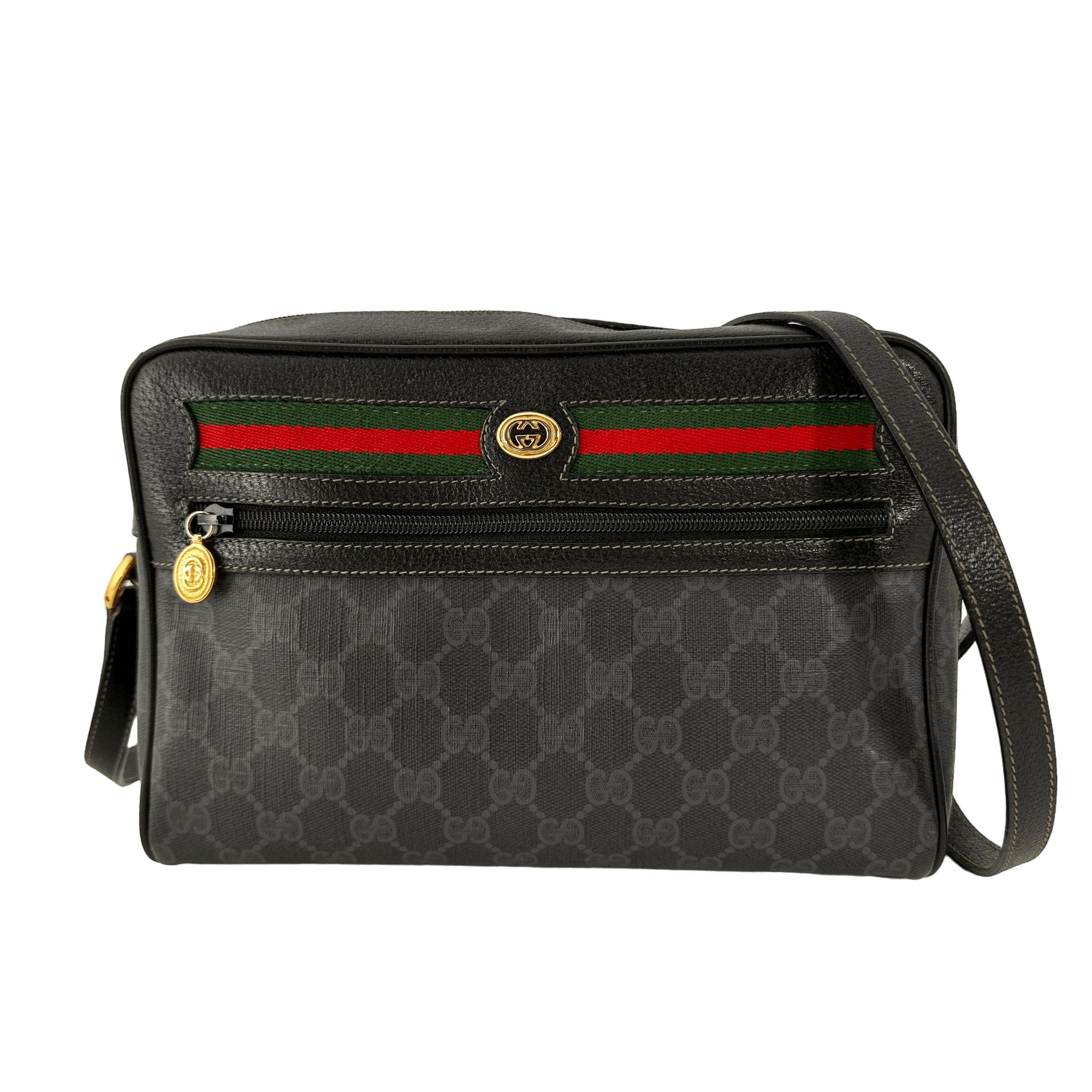 Black GG Supreme Crossbody