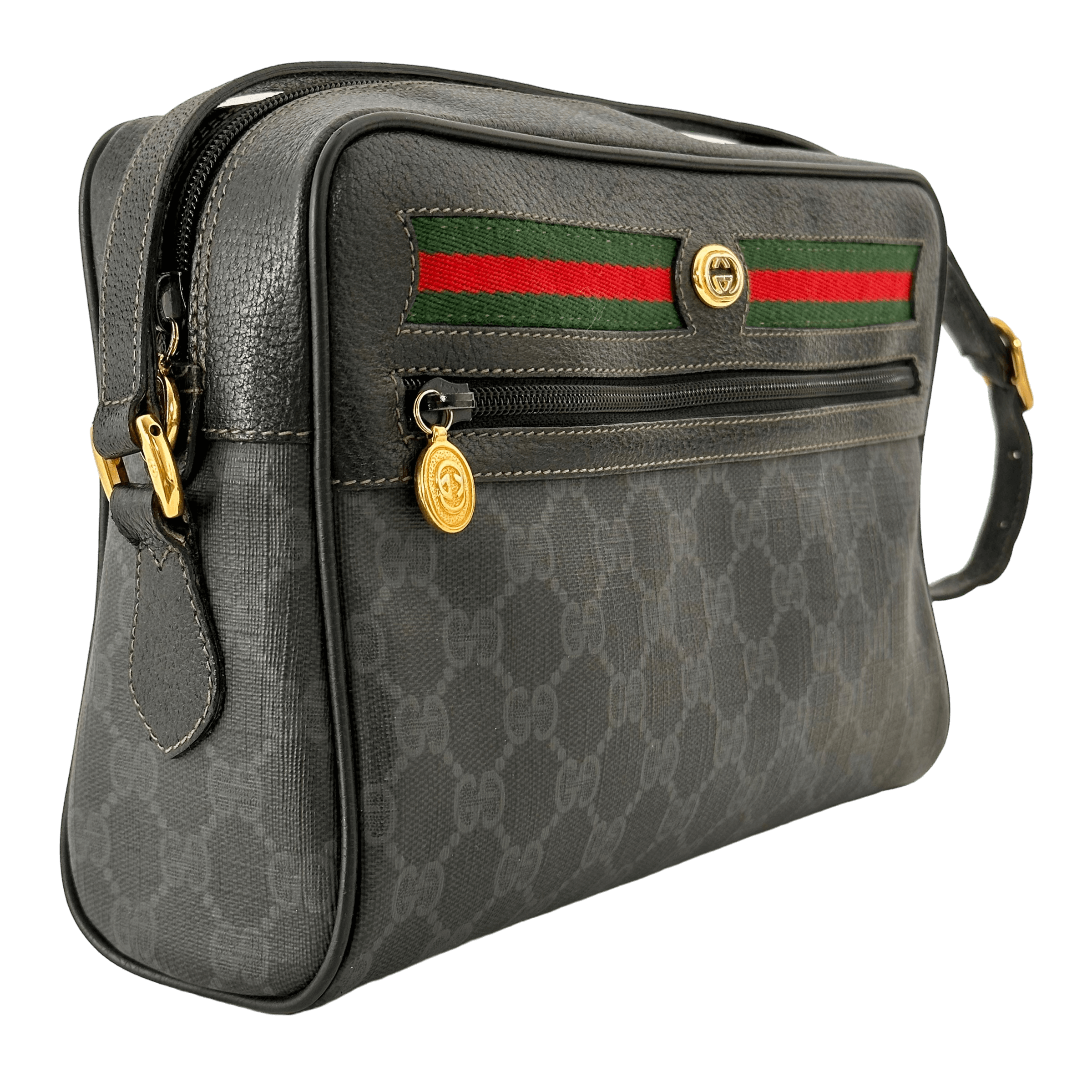 Black GG Supreme Crossbody