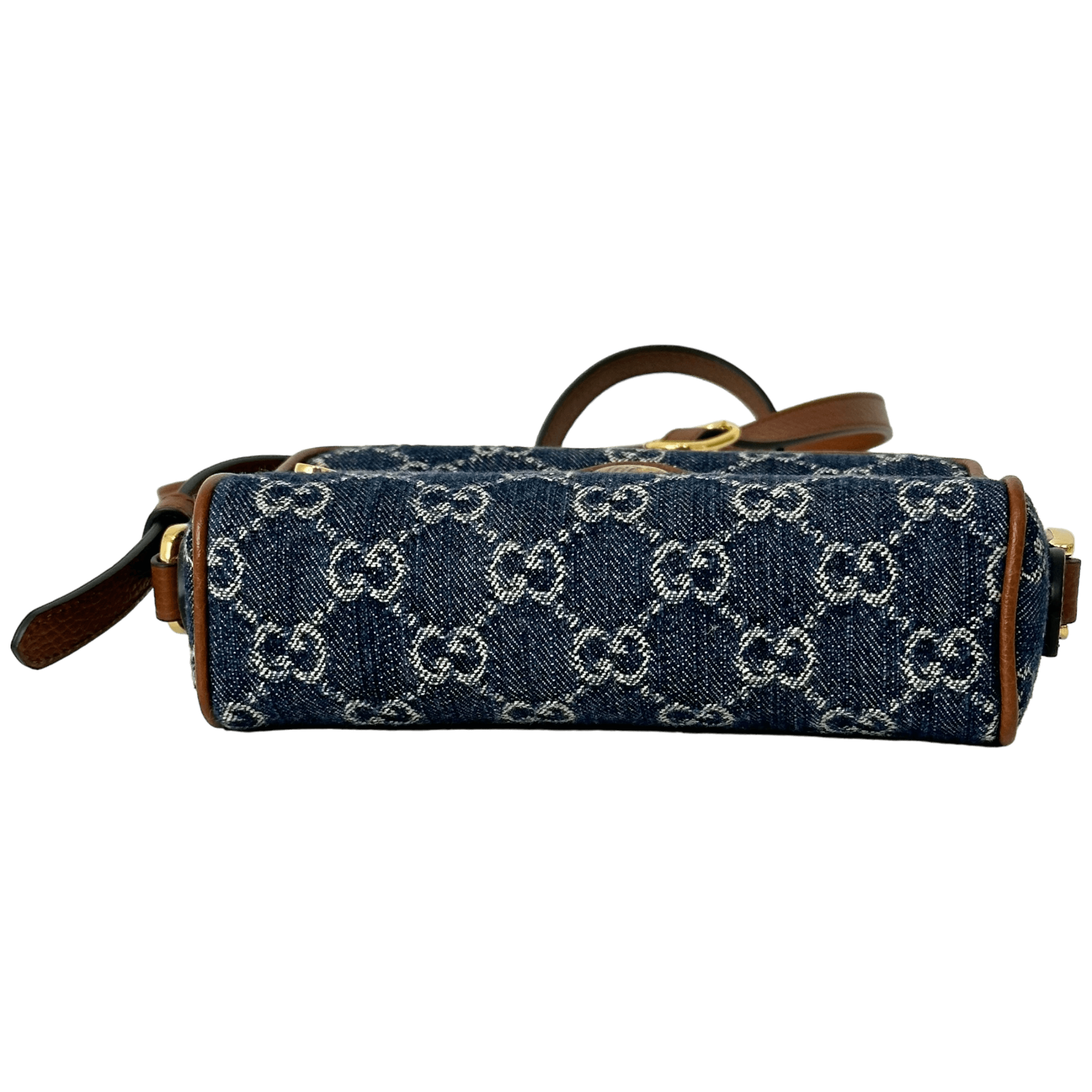 Denim Mini Ophidia Shoulder Bag