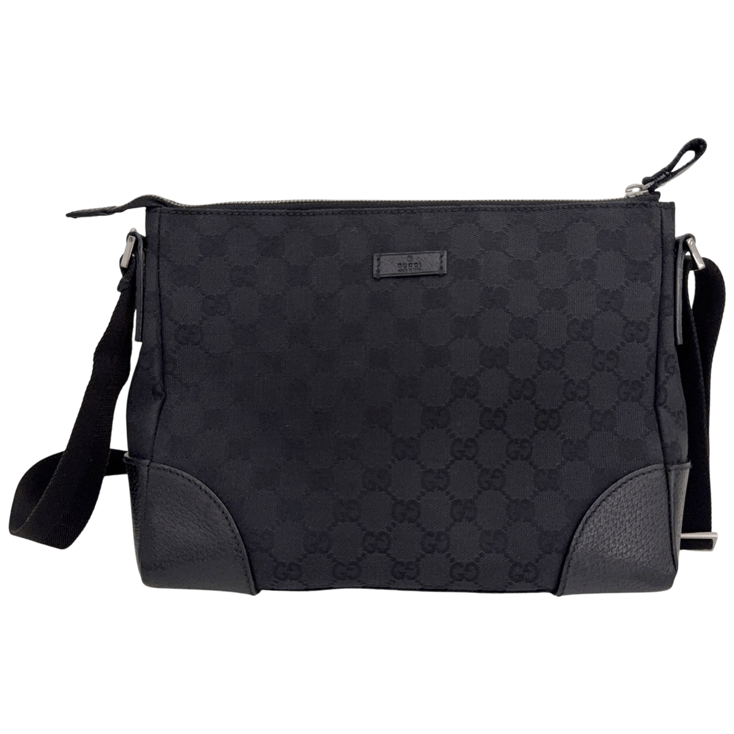 Black GG Web Crossbody
