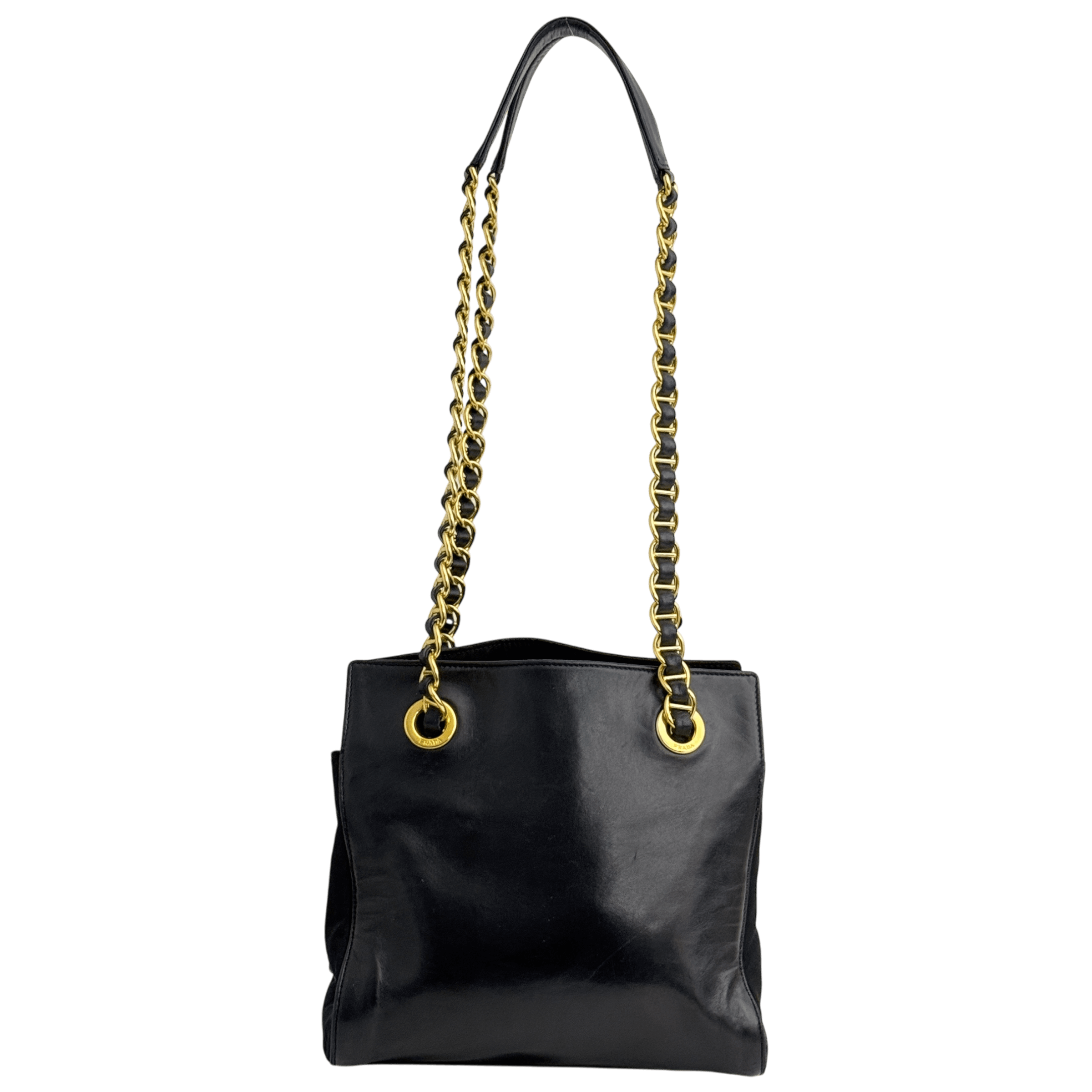 Dark Navy Small Leather Chain Bag