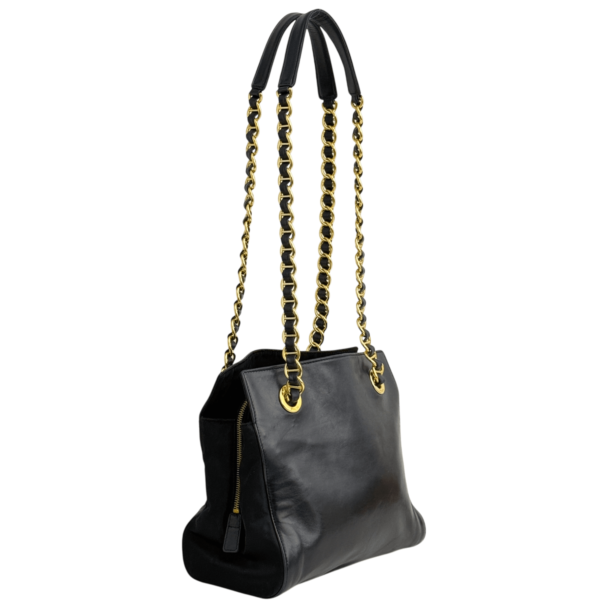 Dark Navy Small Leather Chain Bag