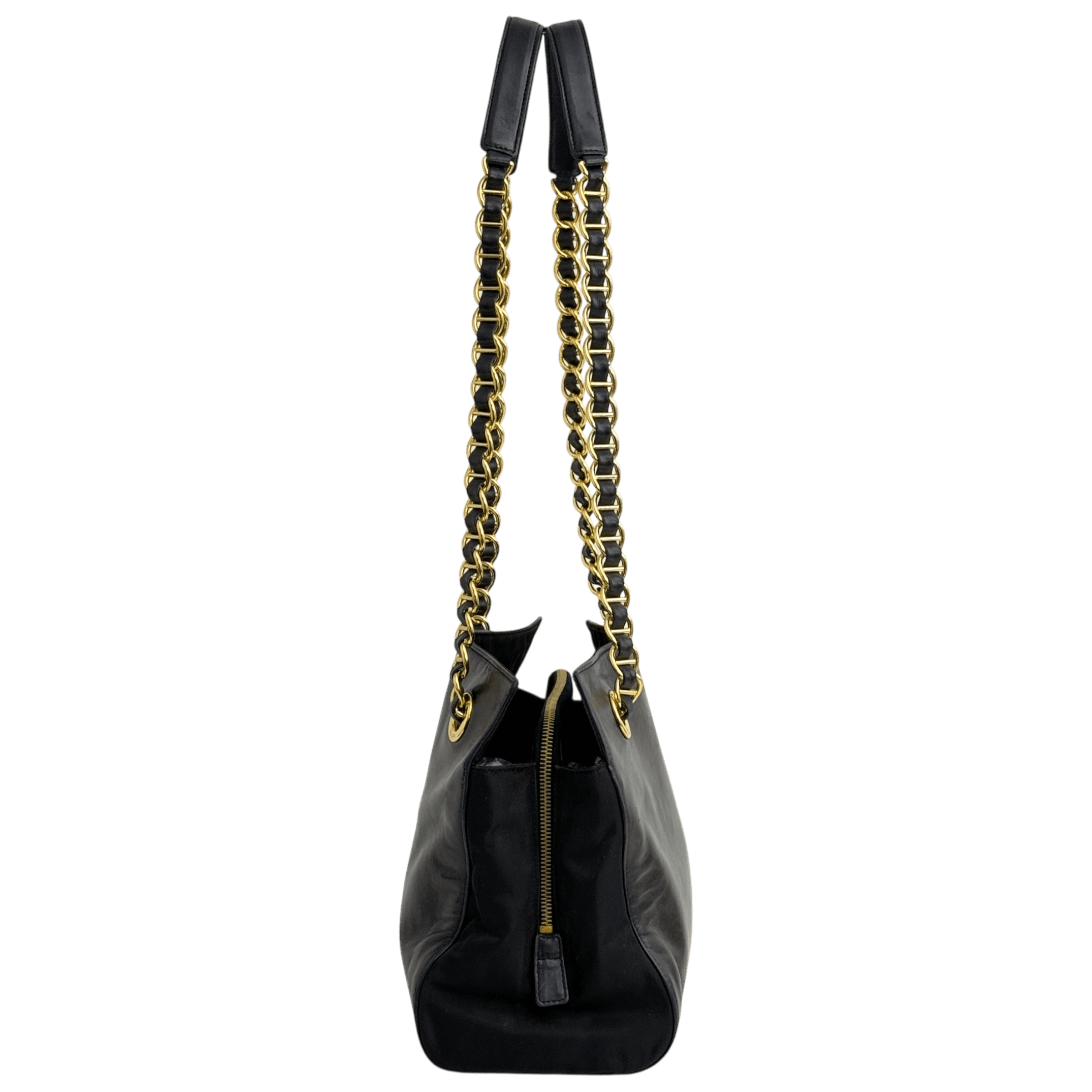 Dark Navy Small Leather Chain Bag