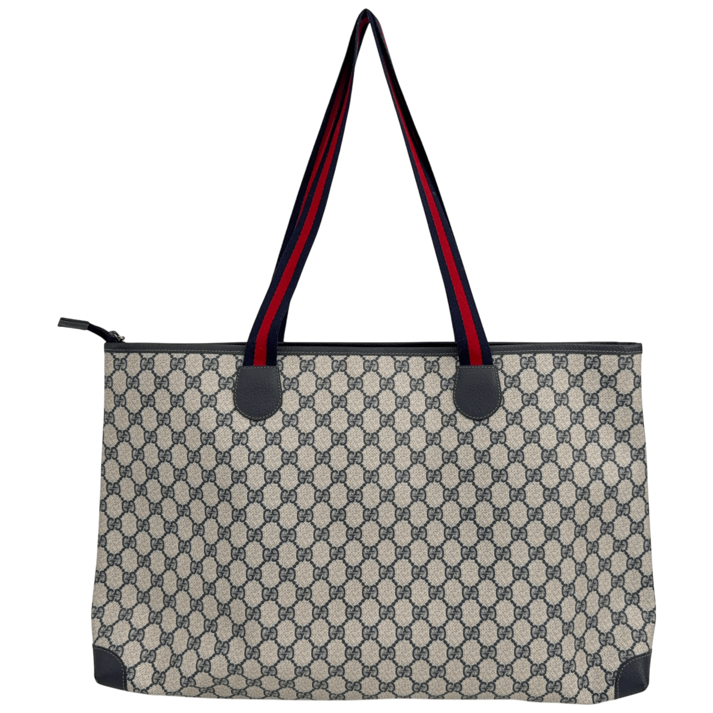 Navy GG Large Shoulder Bag