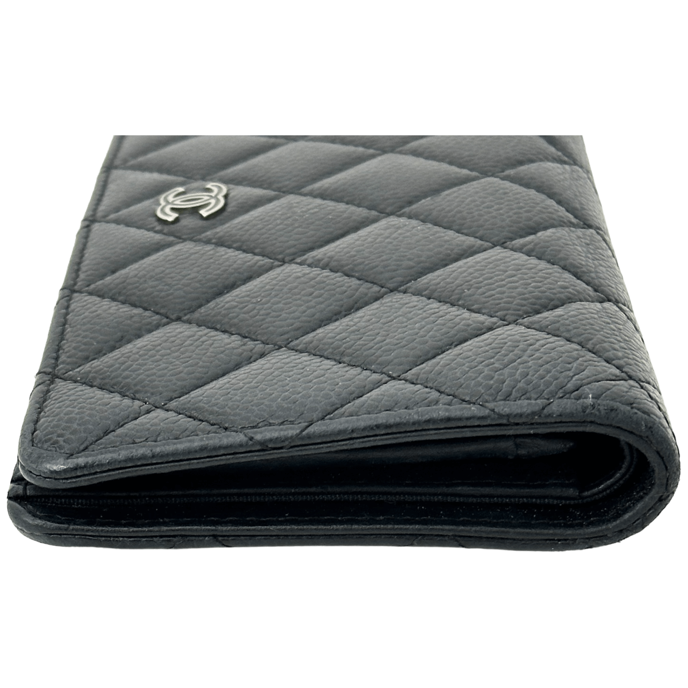 Navy Caviar Bi-Fold Wallet