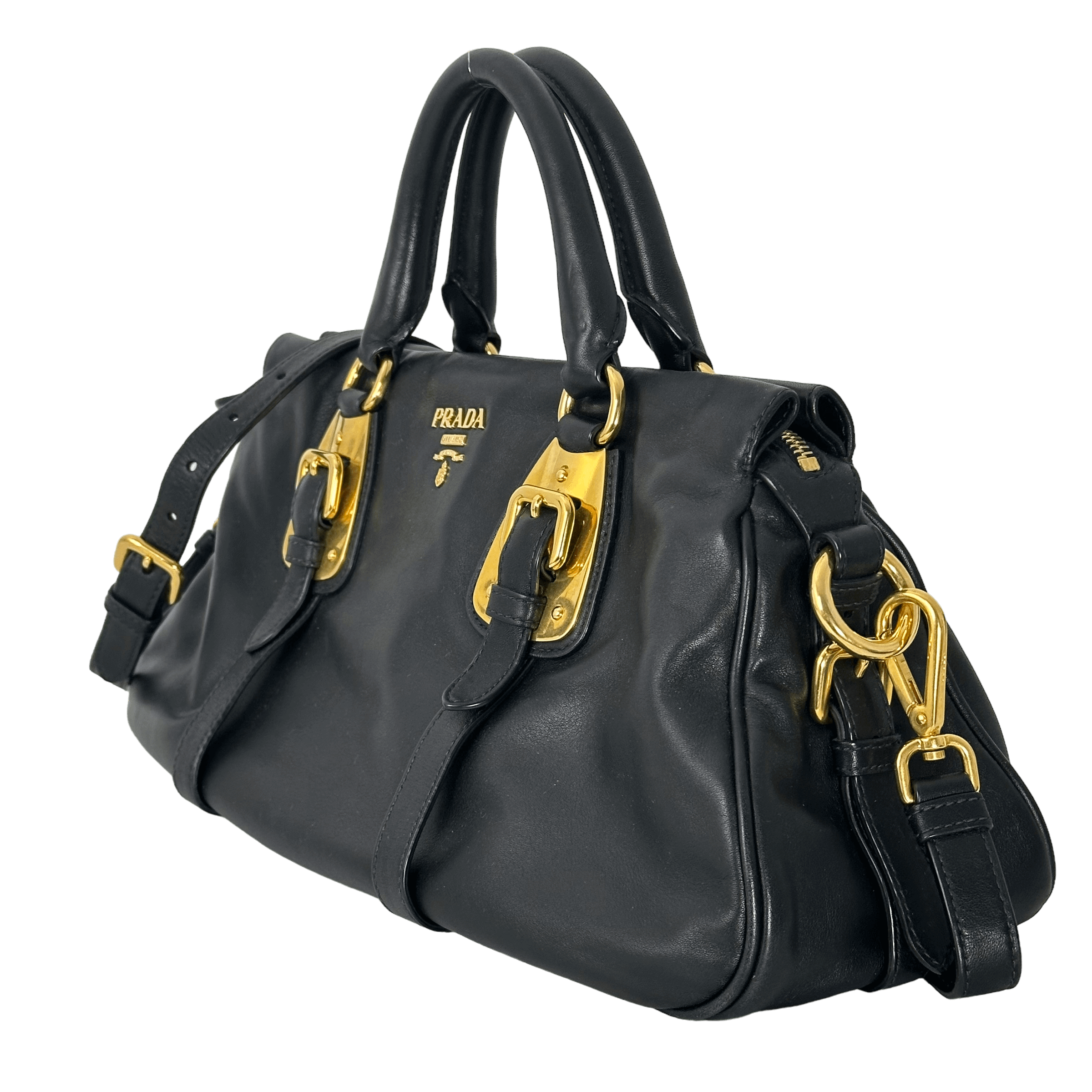 Bauletto Nero Calfskin Leather