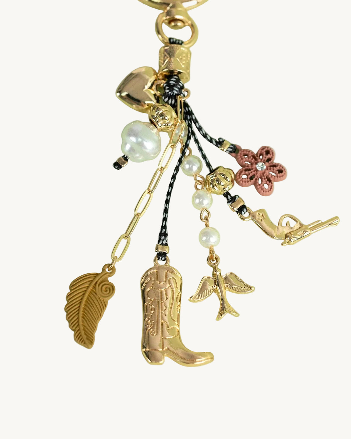 Free-Spirited Western Cowgirl Bag Charm