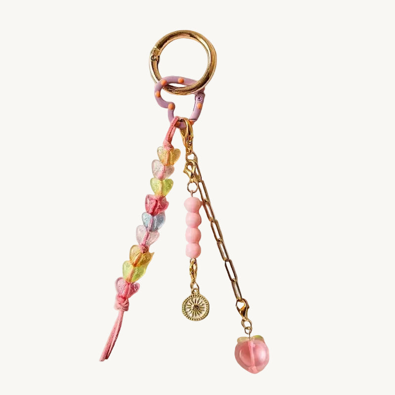 Beads Chain Bag Charm Keychain