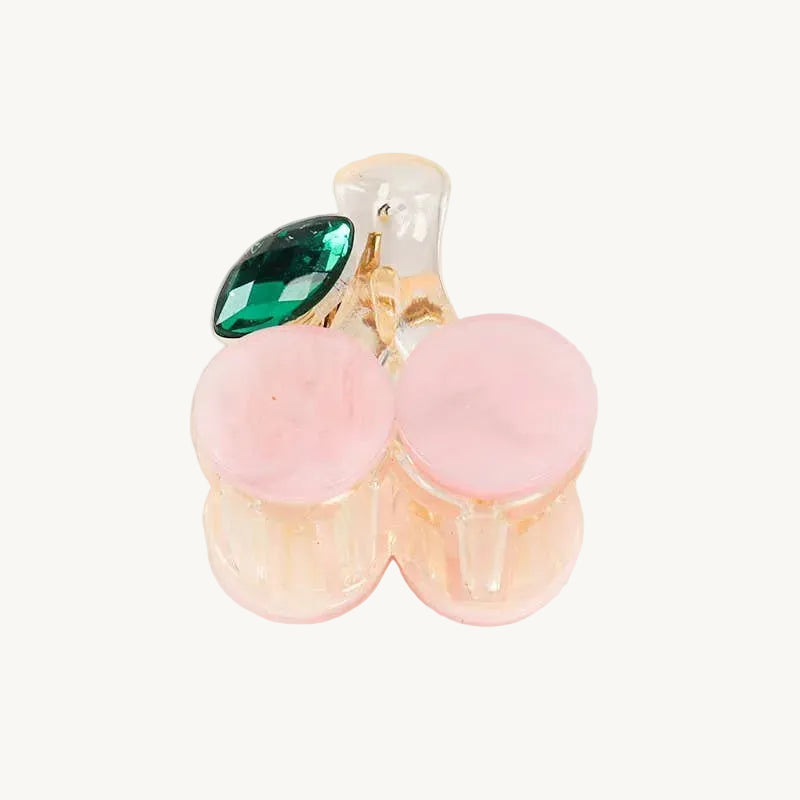 PINK CHERRY HAIR CLAW CLIPS