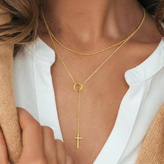Loop Cross Necklace