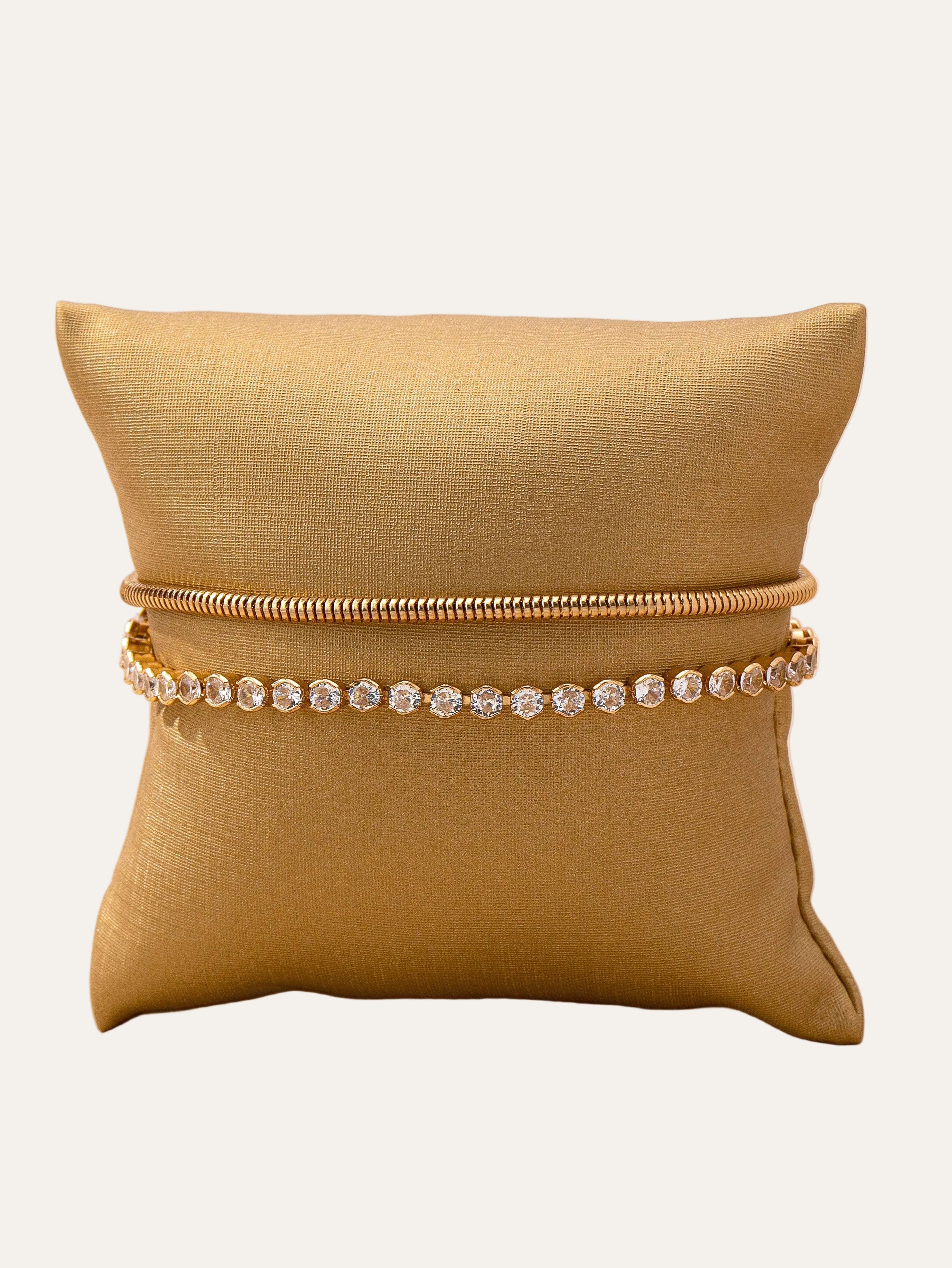 Double Chain Crystal Bracelet