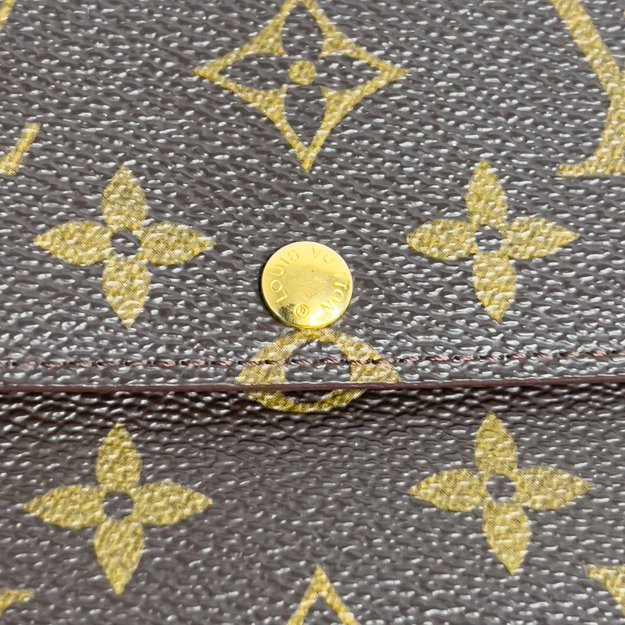 Monogram Wallet with Gold Chain