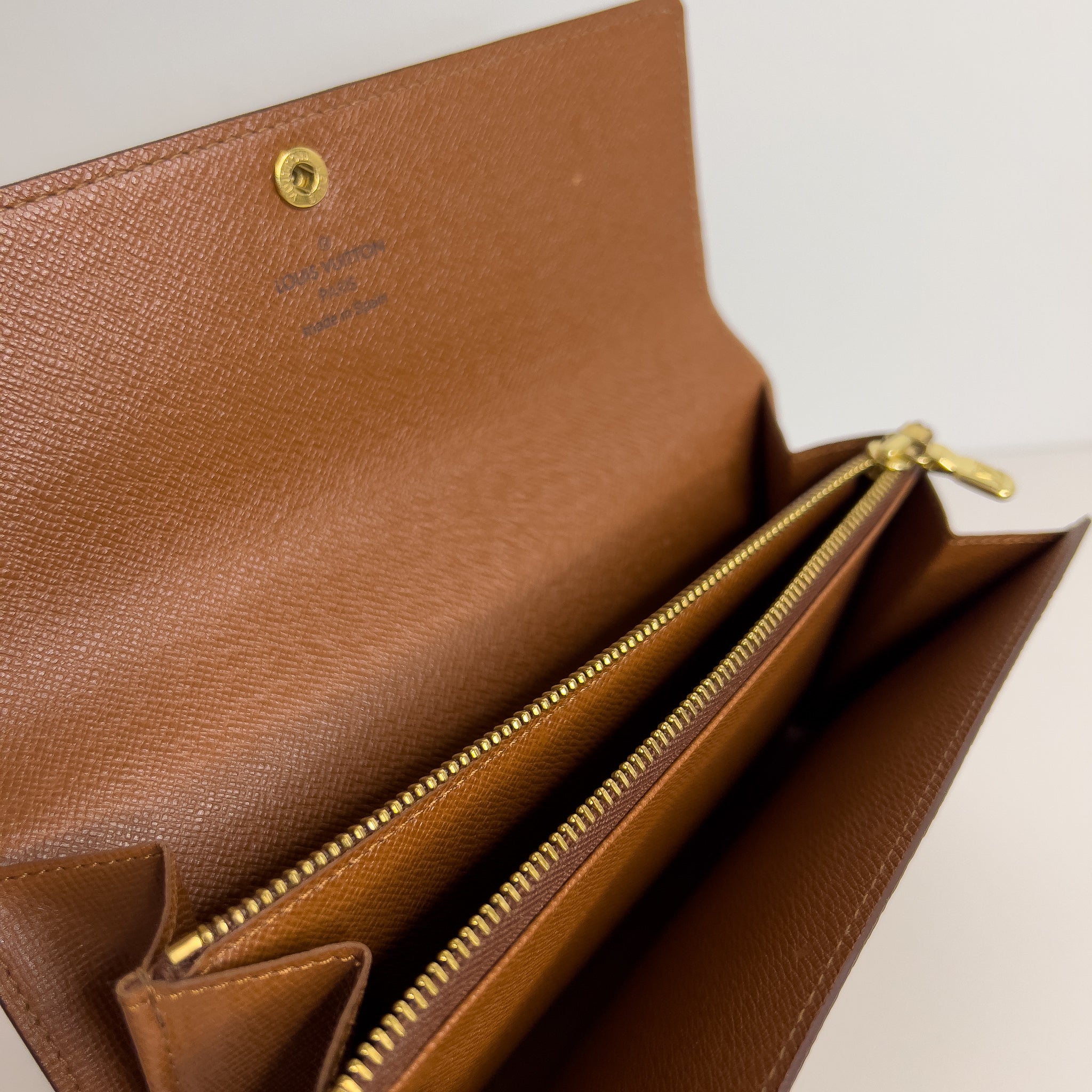 Monogram Wallet with Gold Chain