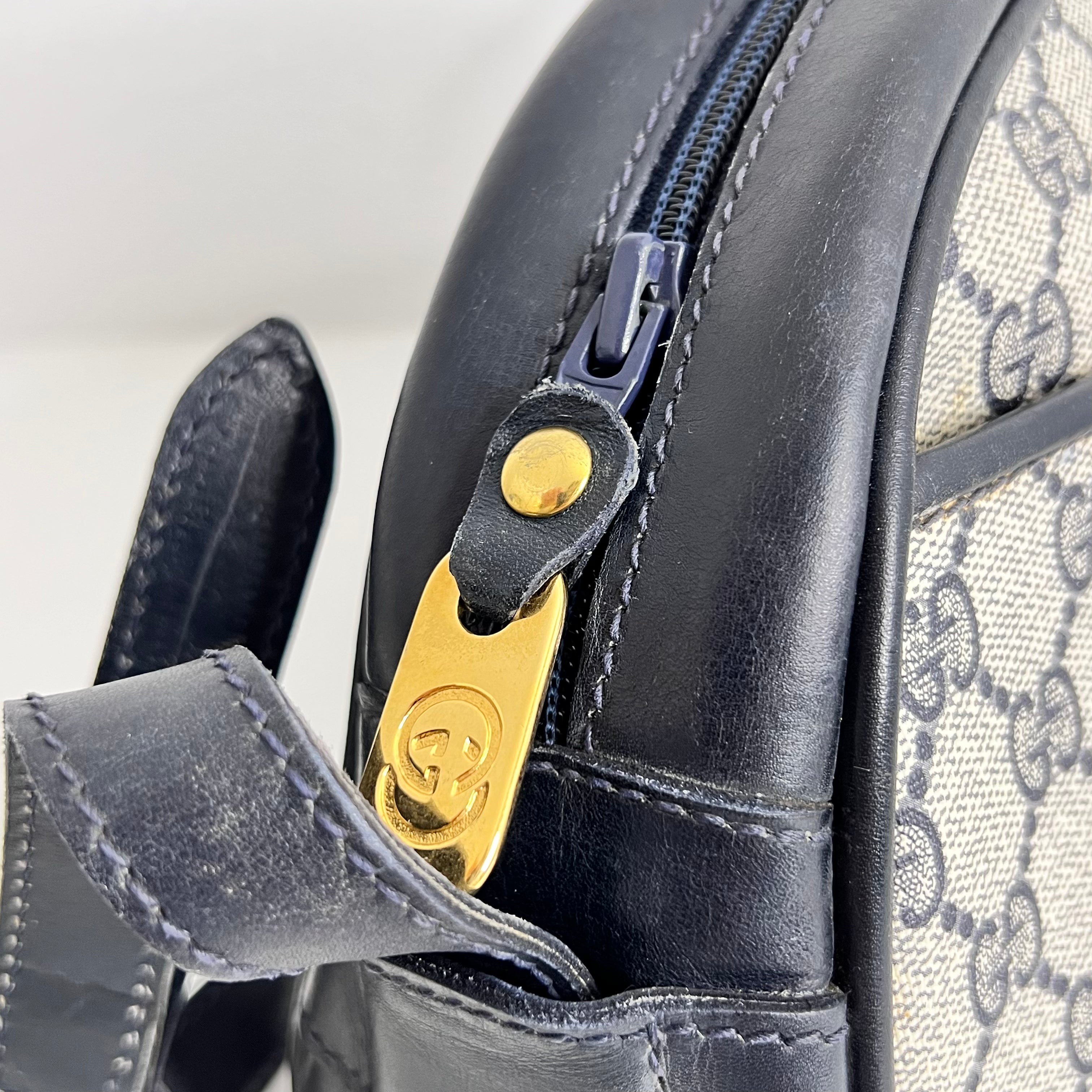 Navy GG Web Crossbody