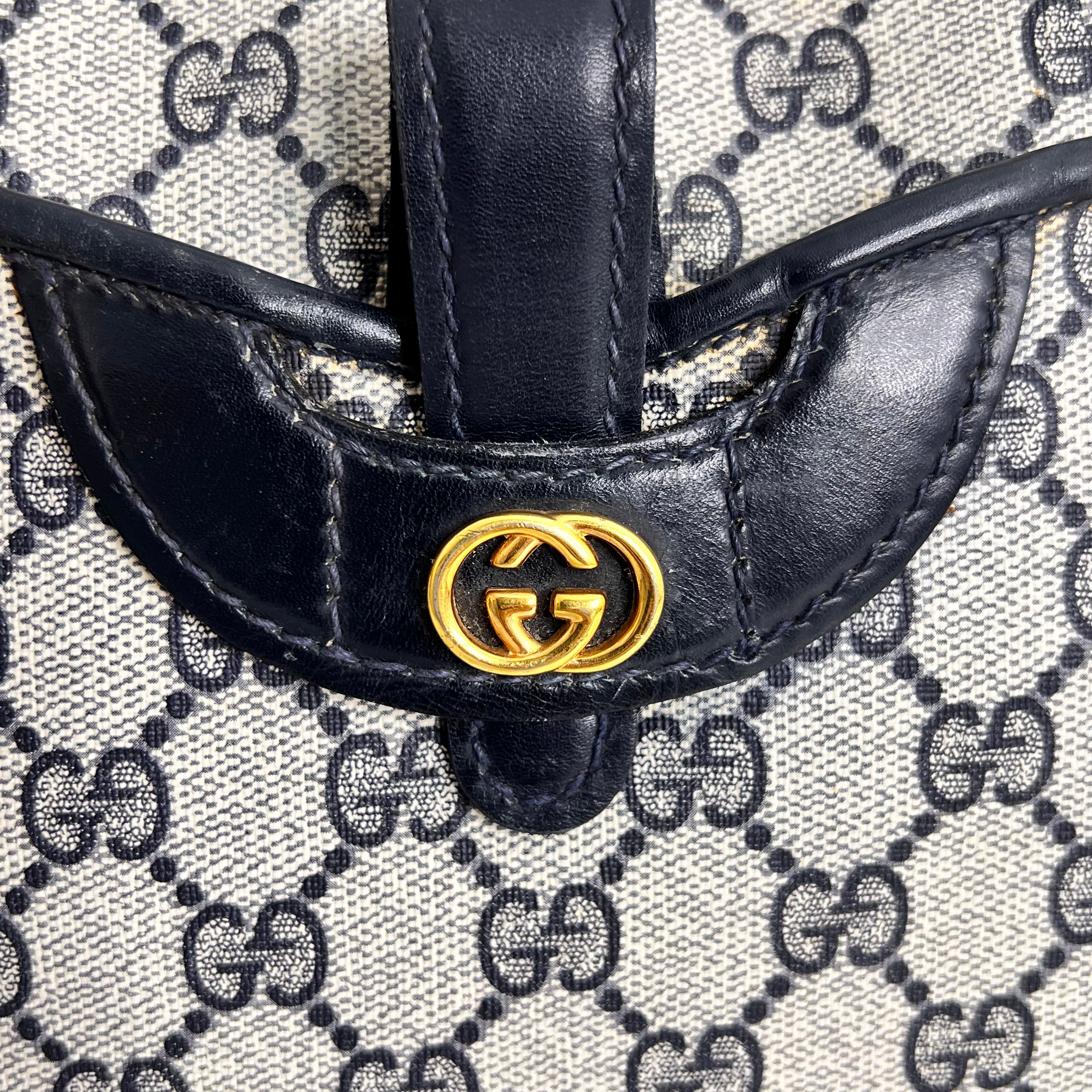 Navy GG Web Crossbody