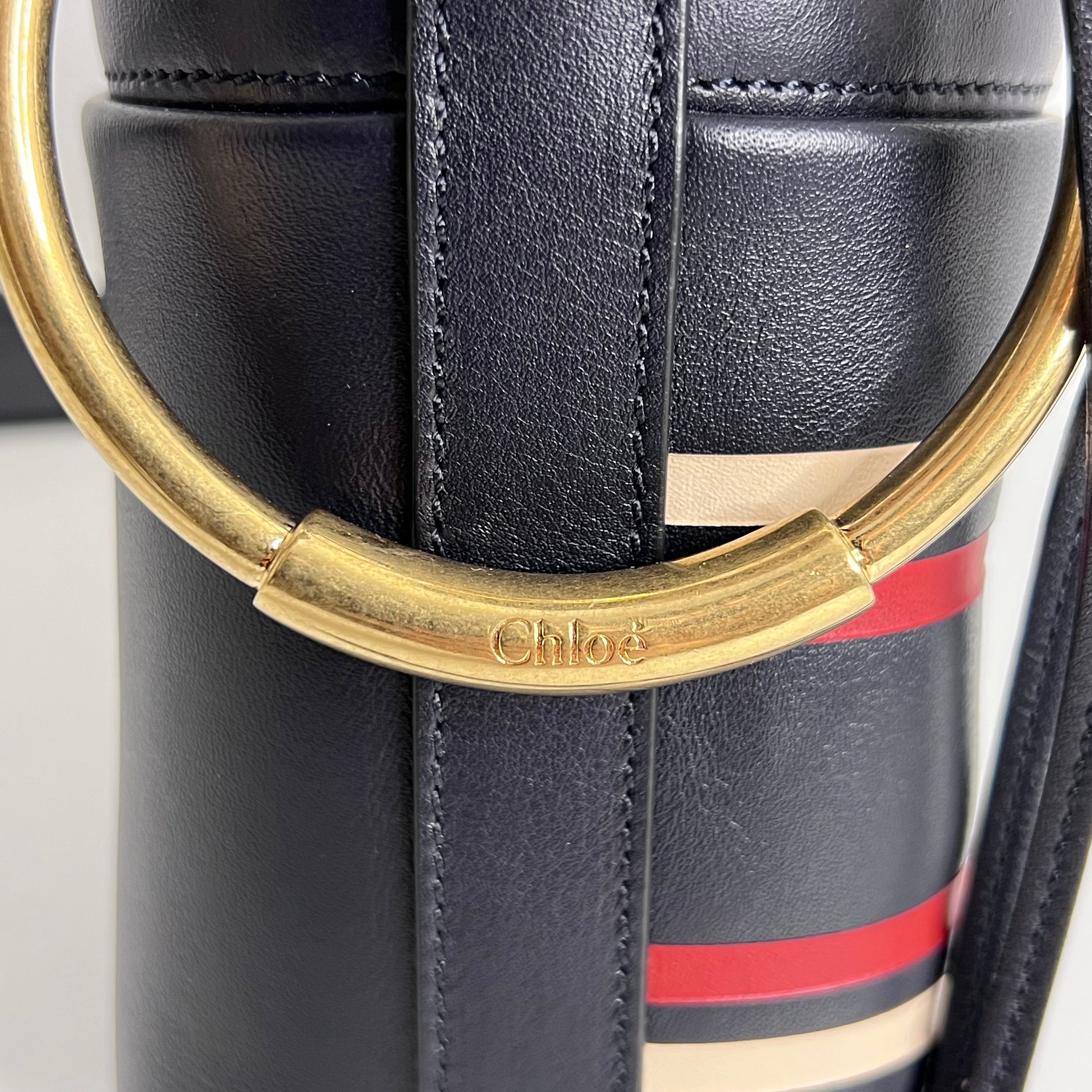 Navy Roy Mini Bucket Bag