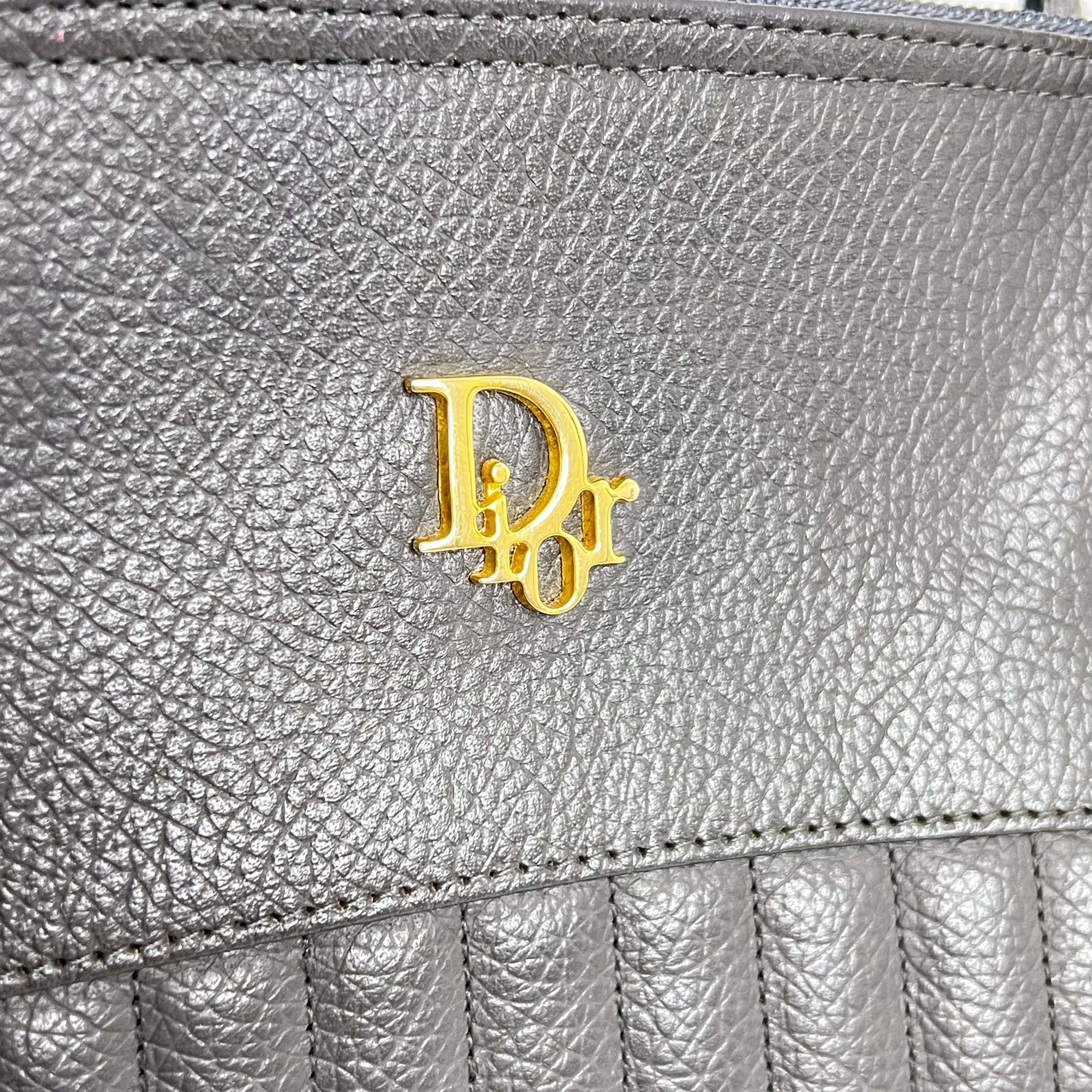 Grey Leather Tote