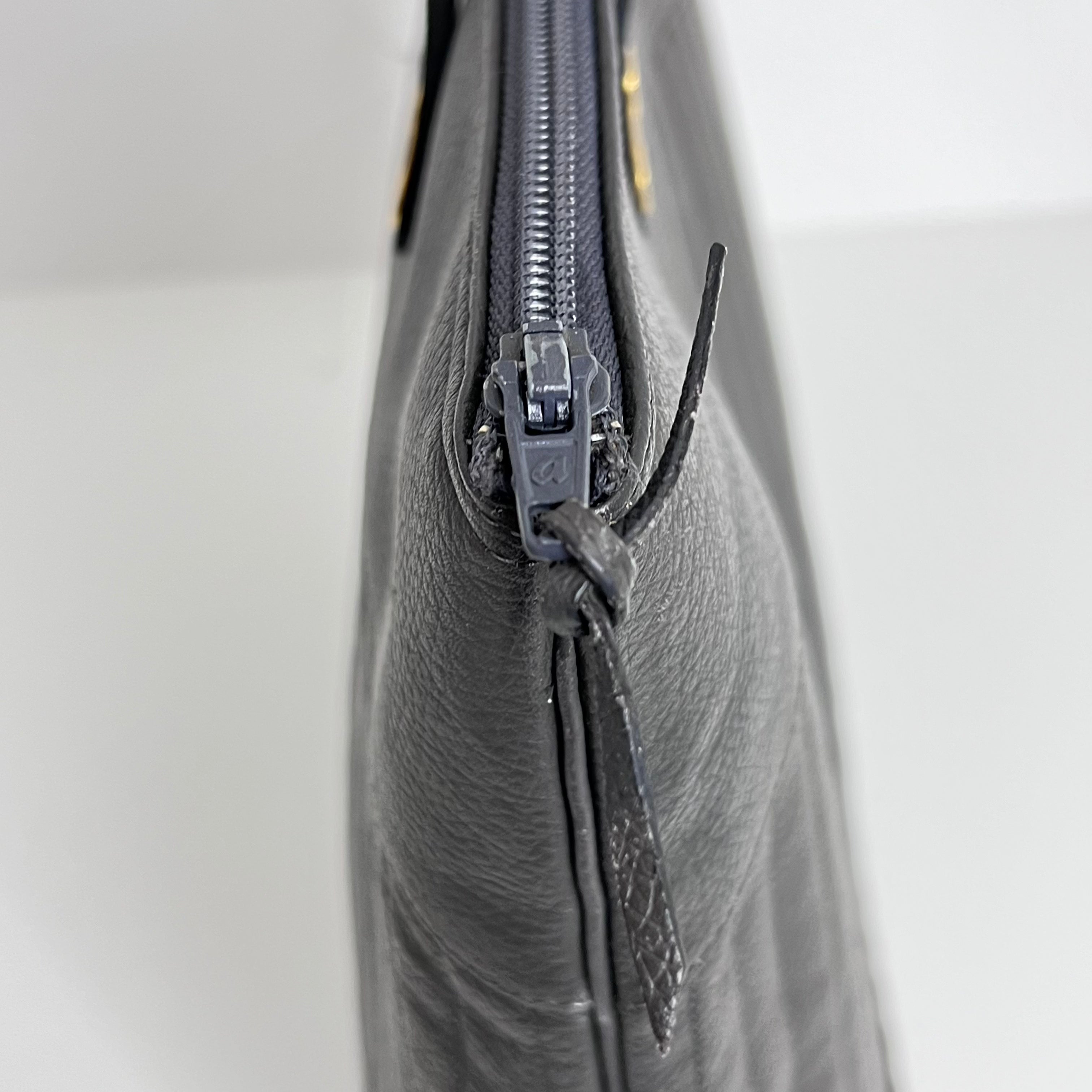 Grey Leather Tote