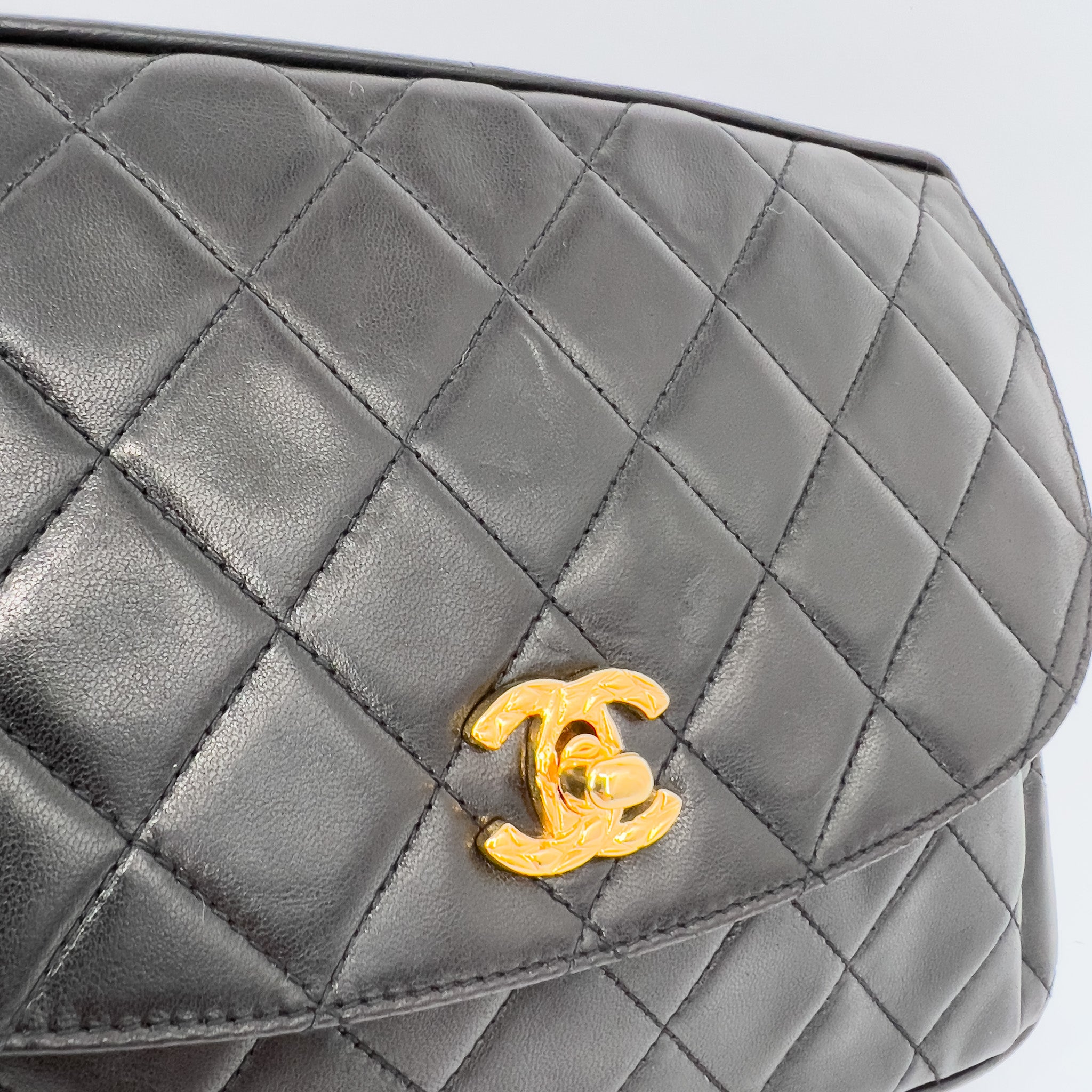 Vintage Black Lambskin Camera Bag