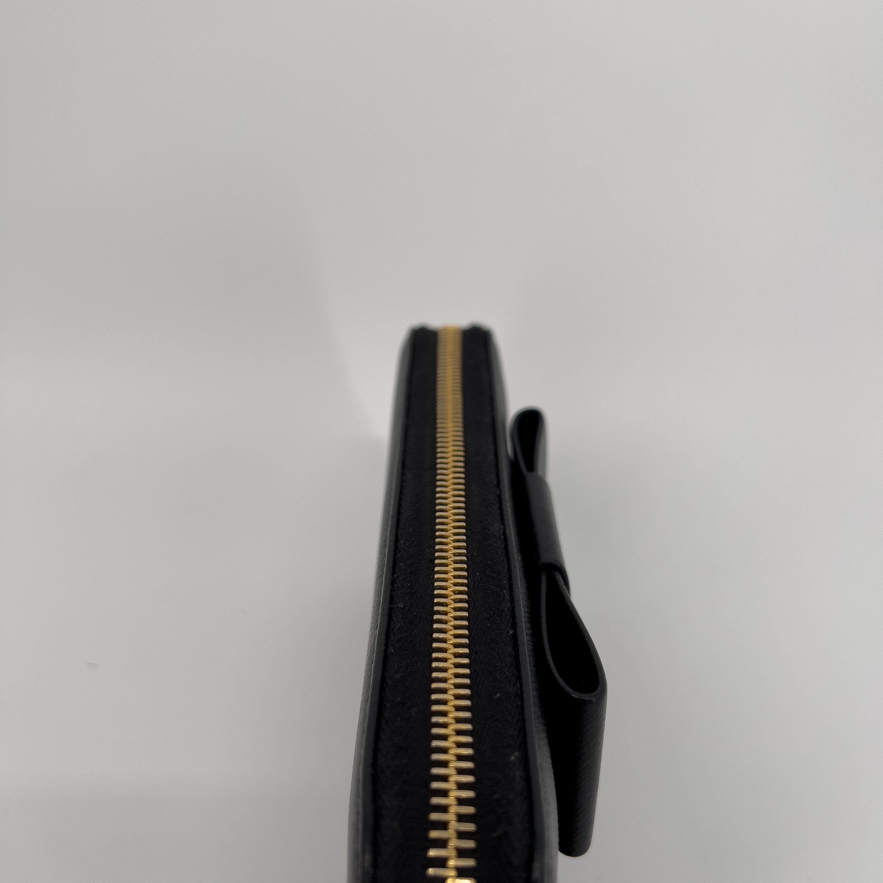 Black Saffiano Zip Around Wallet
