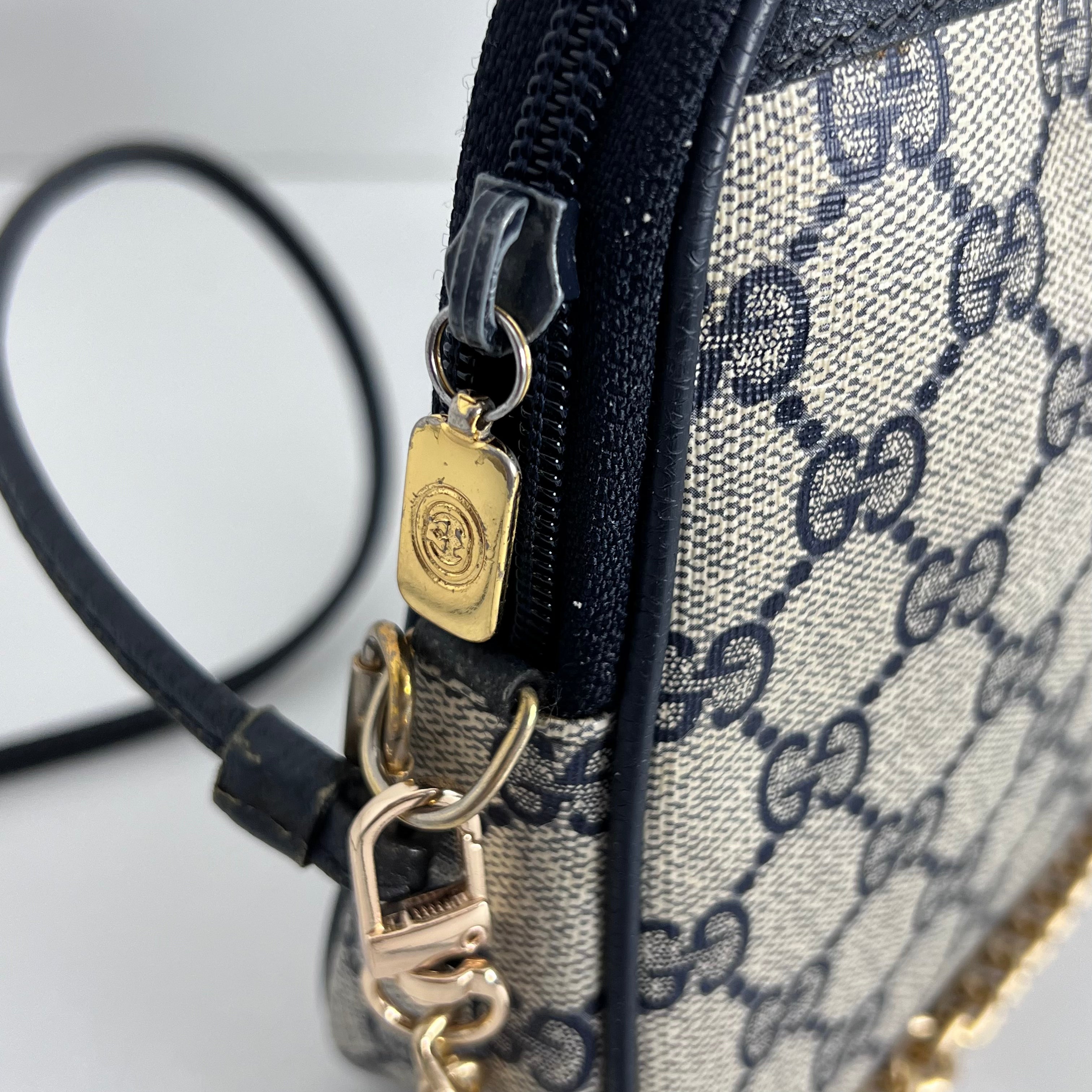 Navy GG Supreme Crossbody