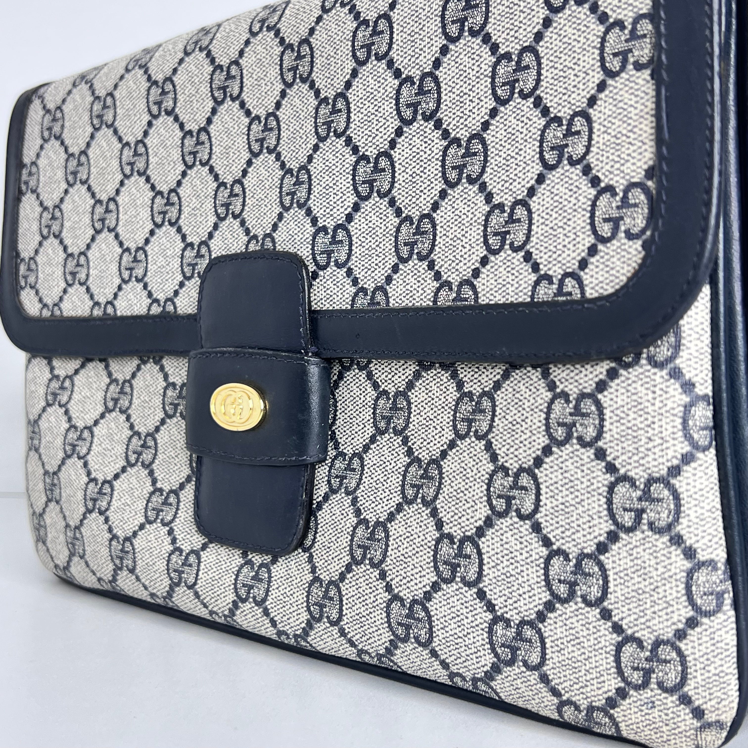 Navy GG Web Crossbody