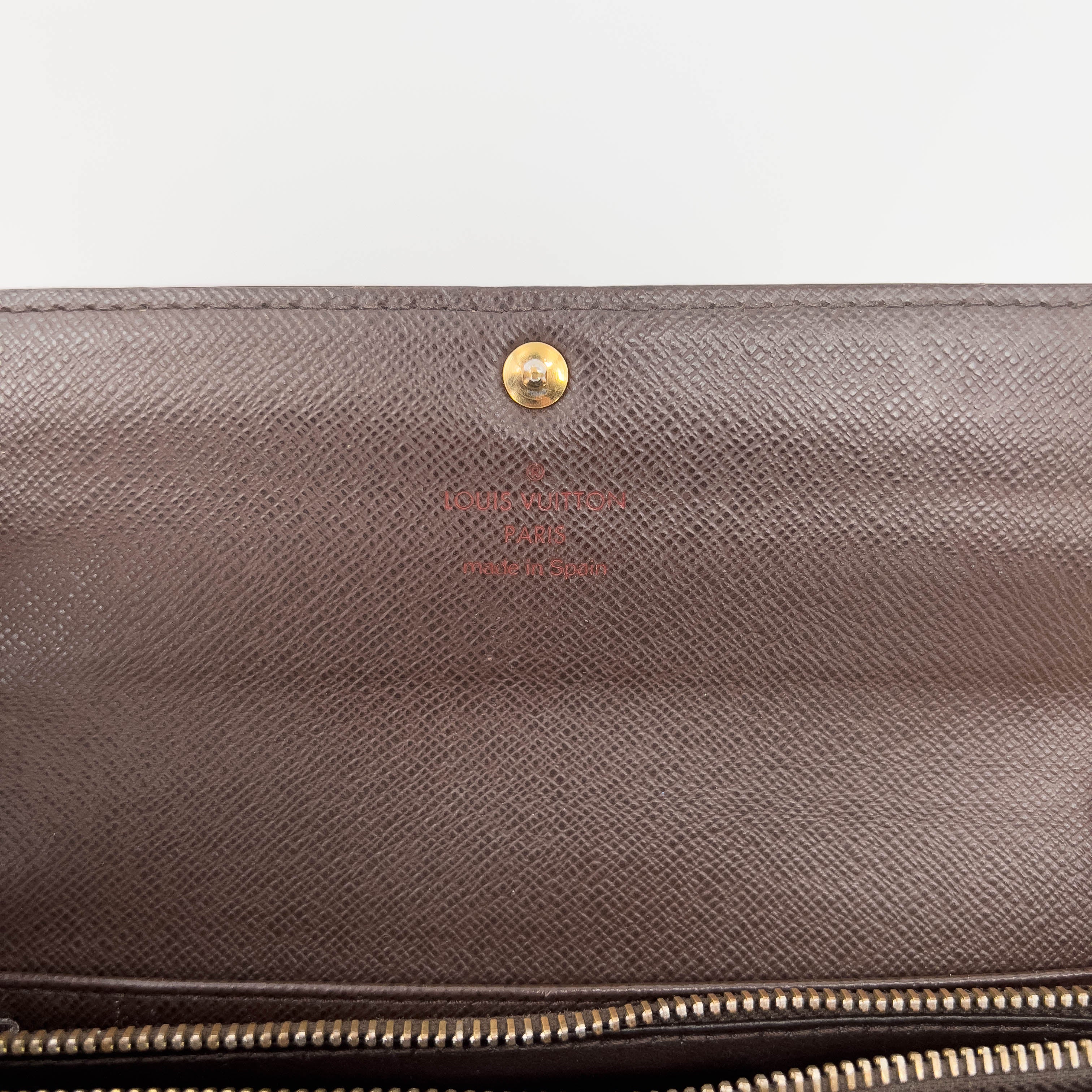 Damier Ebene Wallet with Chain