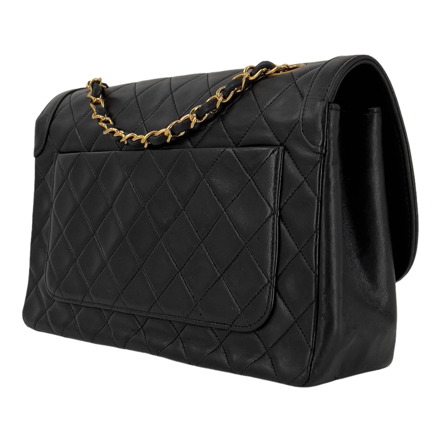 Vintage Medium Half-Flap Quilted Lambskin Bag