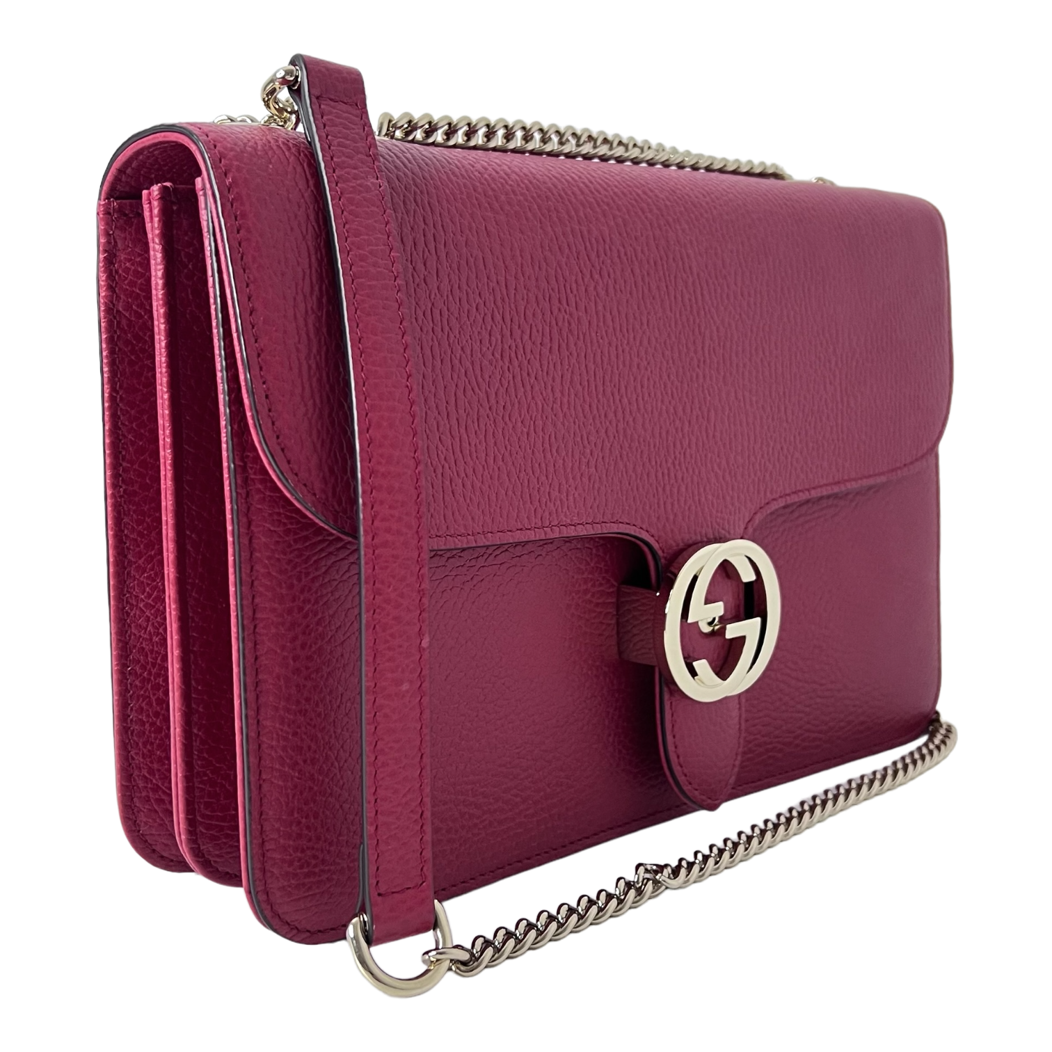 Red Interlocking GG Shoulder Bag