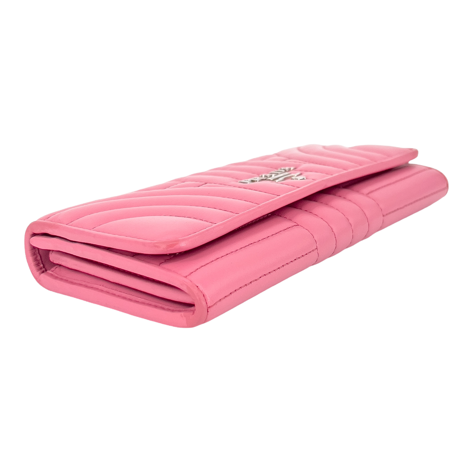 Pink Soft Calfskin Diagramme Continental Wallet