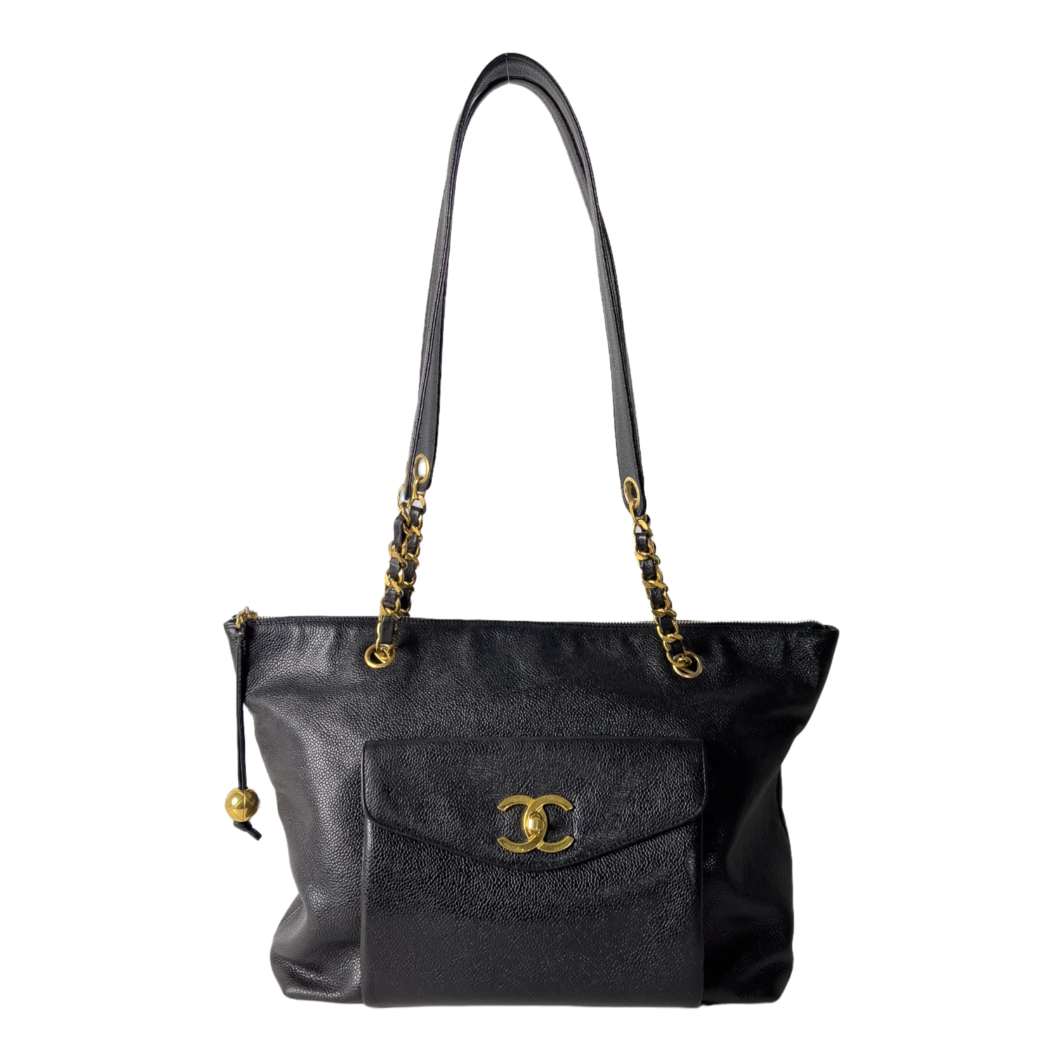 Vintage Caviar CC Turn-lock Tote