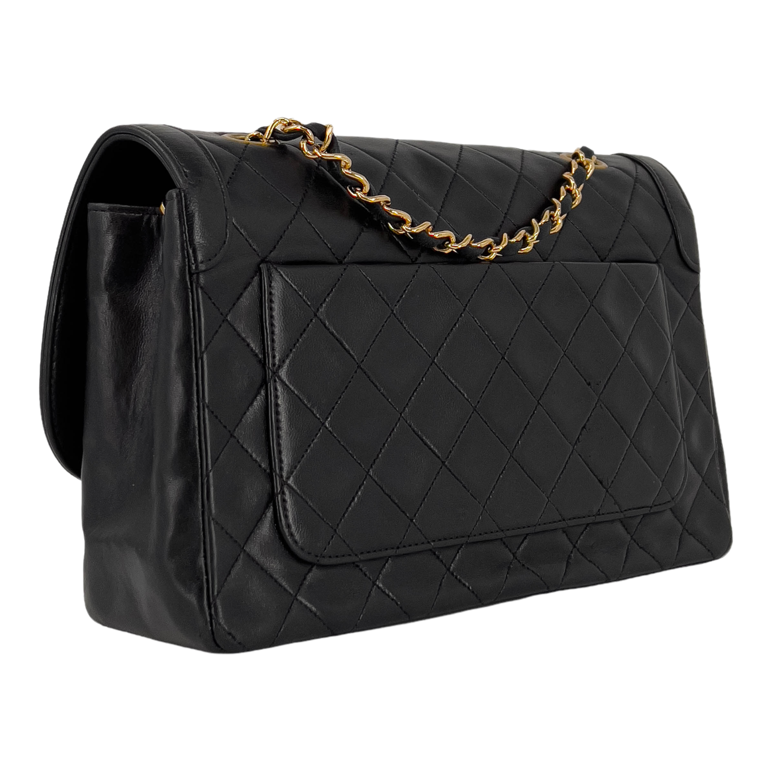Vintage Medium Half-Flap Quilted Lambskin Bag