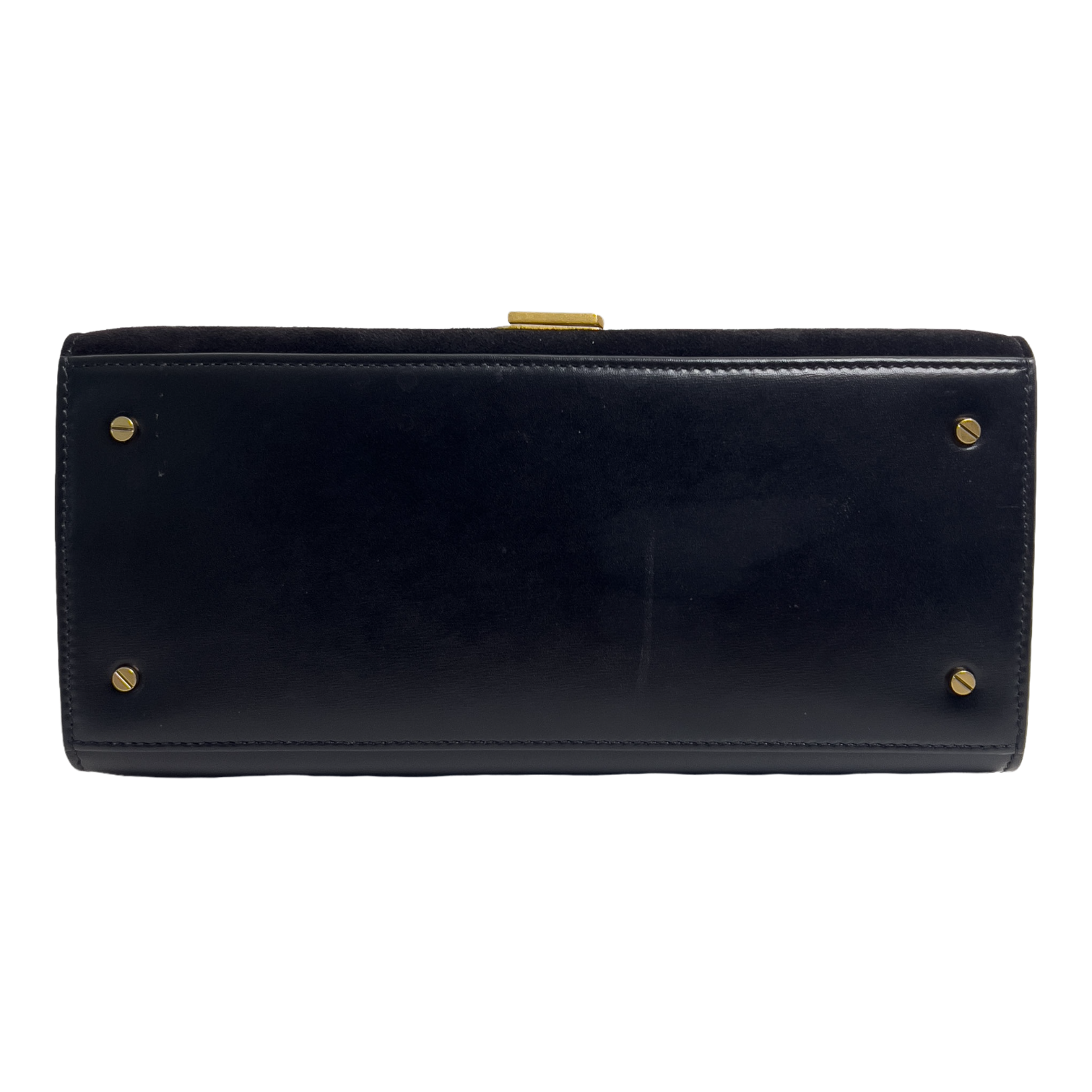 Medium Cassandra Top Handle Leather and Suade