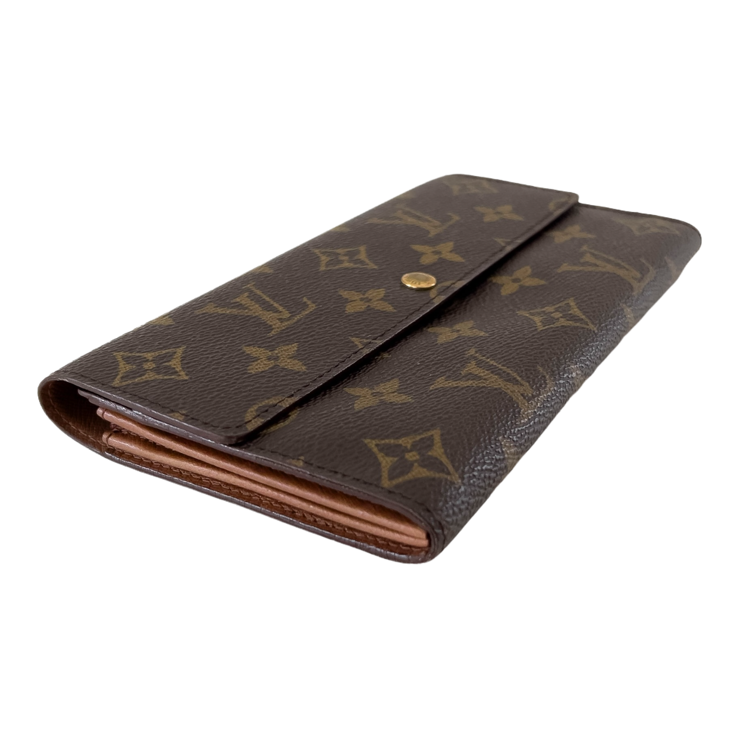 Monogram Wallet with Gold Chain