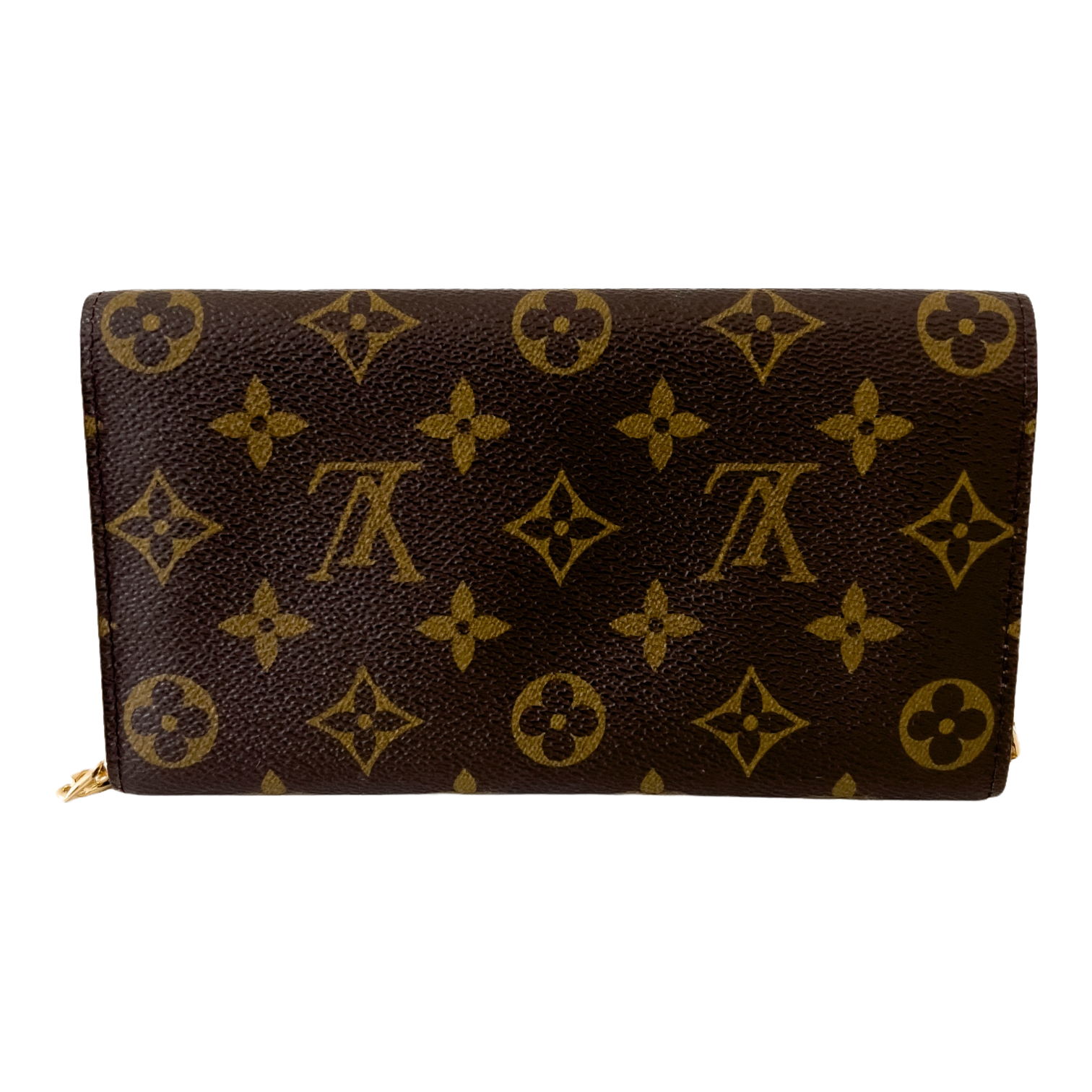 Monogram Wallet with Gold Chain