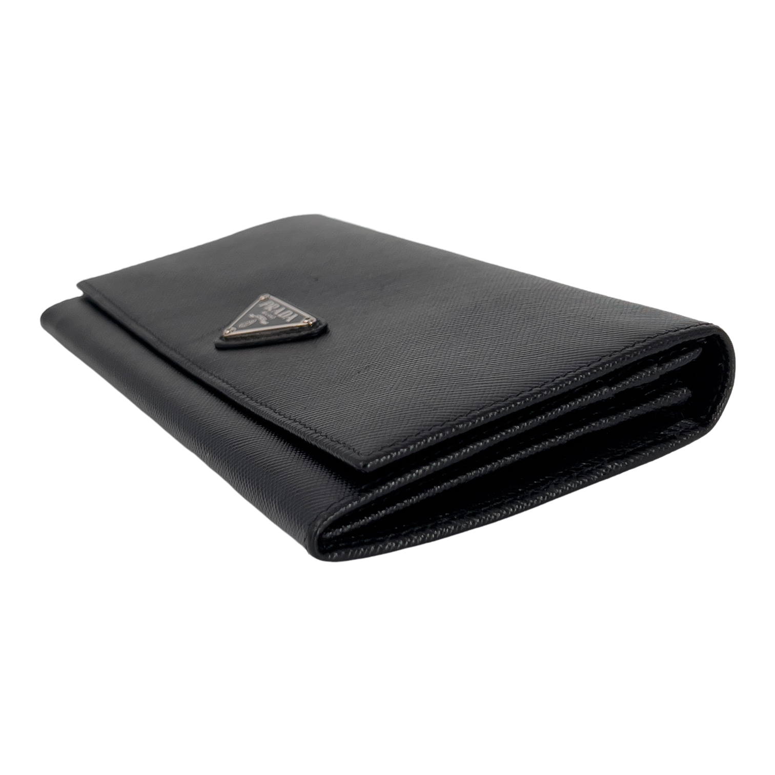 Black Saffiano Leather - Classic logo