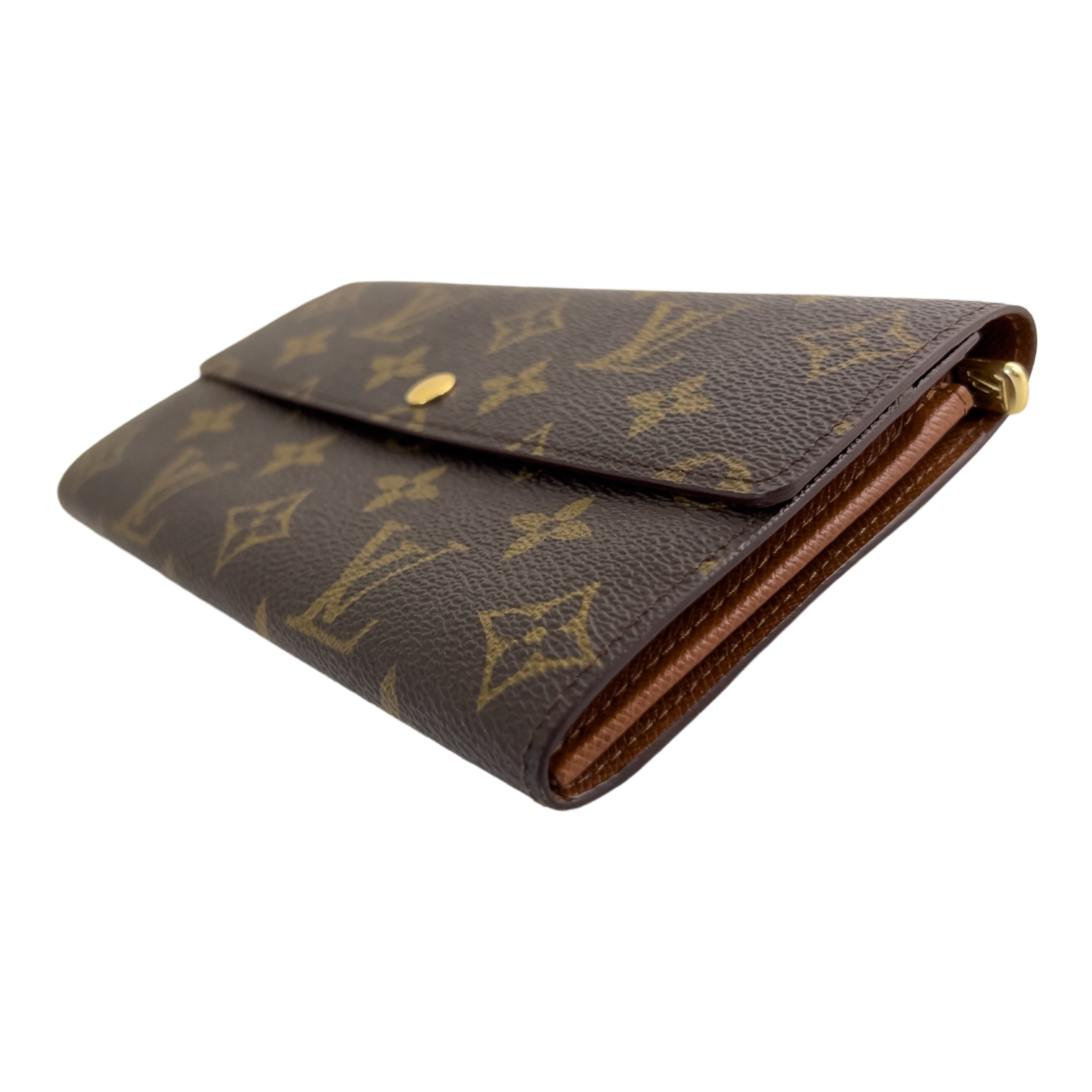 Monogram Wallet with Gold Chain