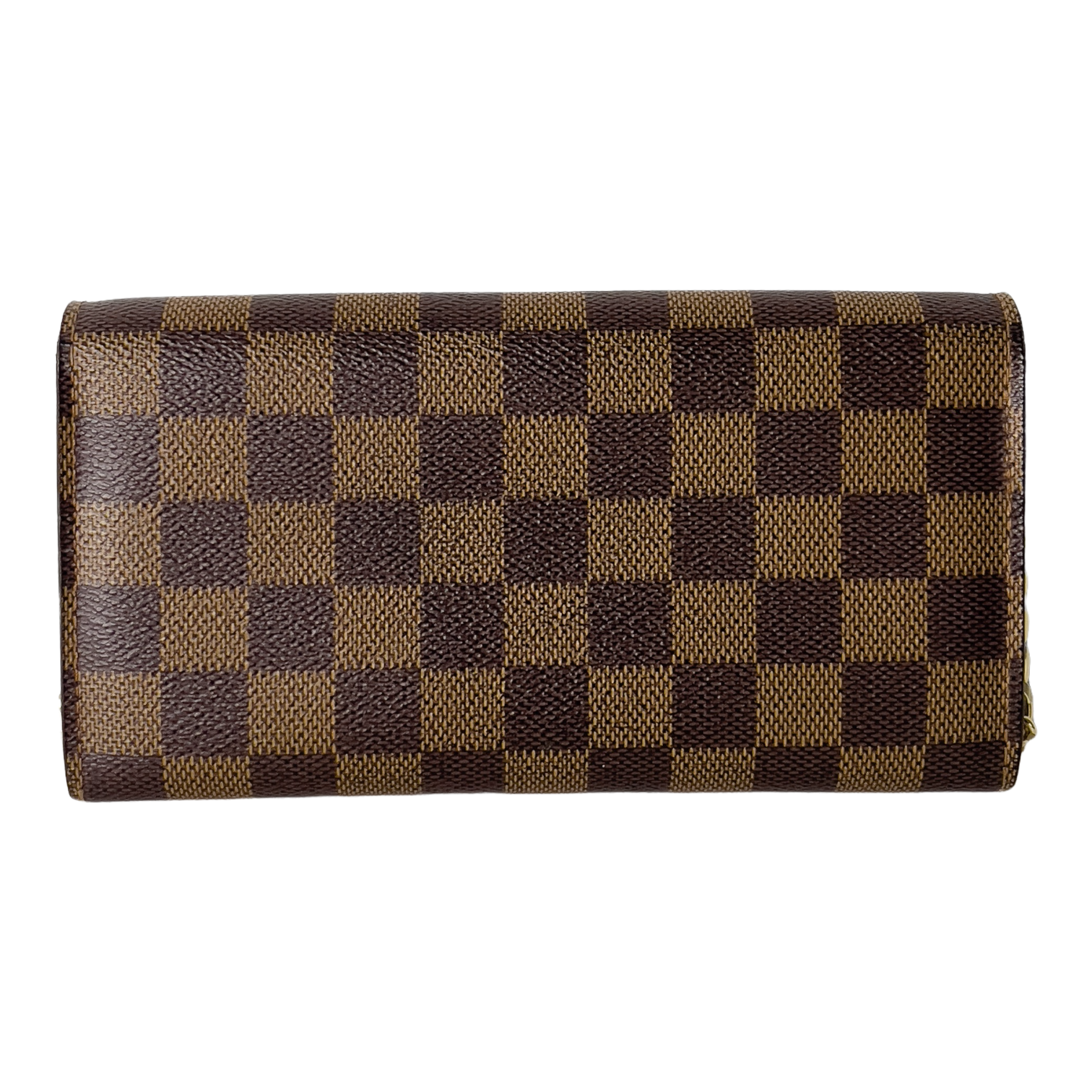 Damier Ebene Wallet with Gold Chain