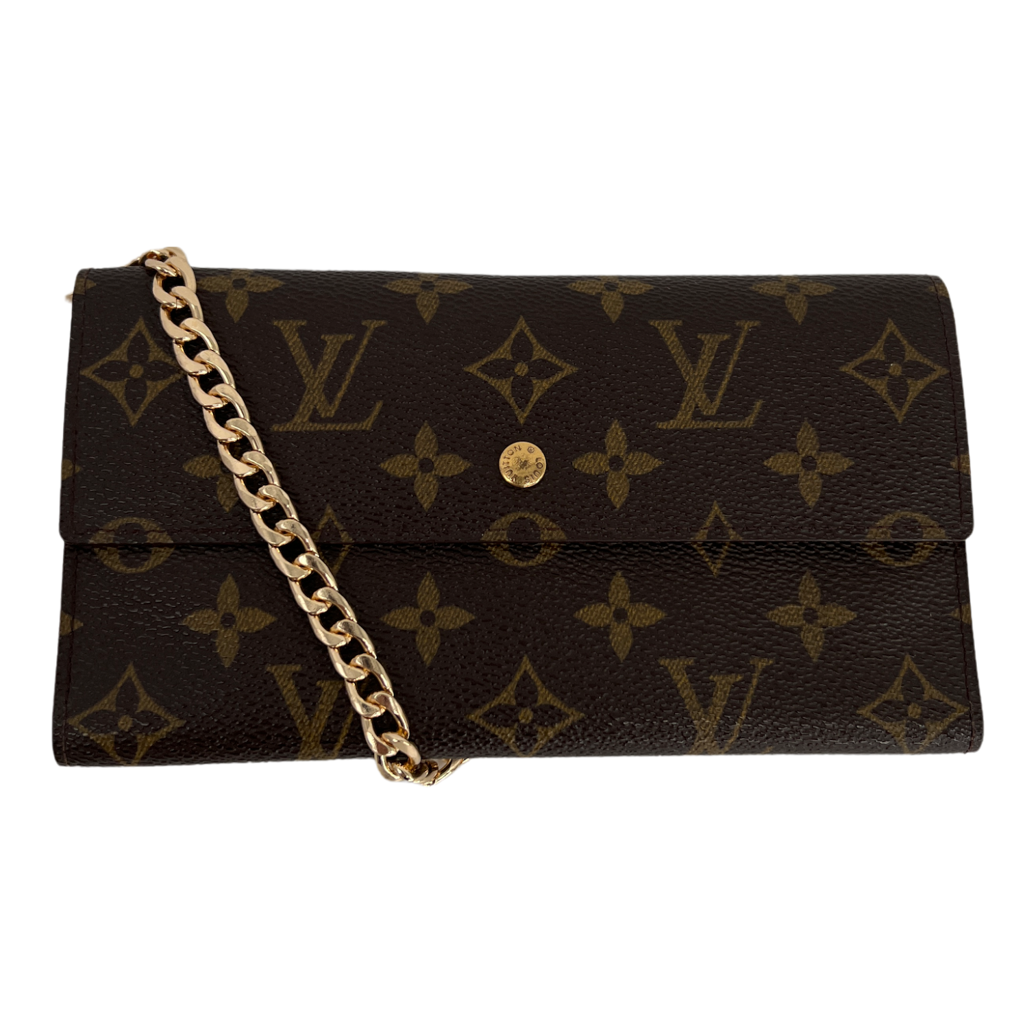 Monogram Wallet with Chain