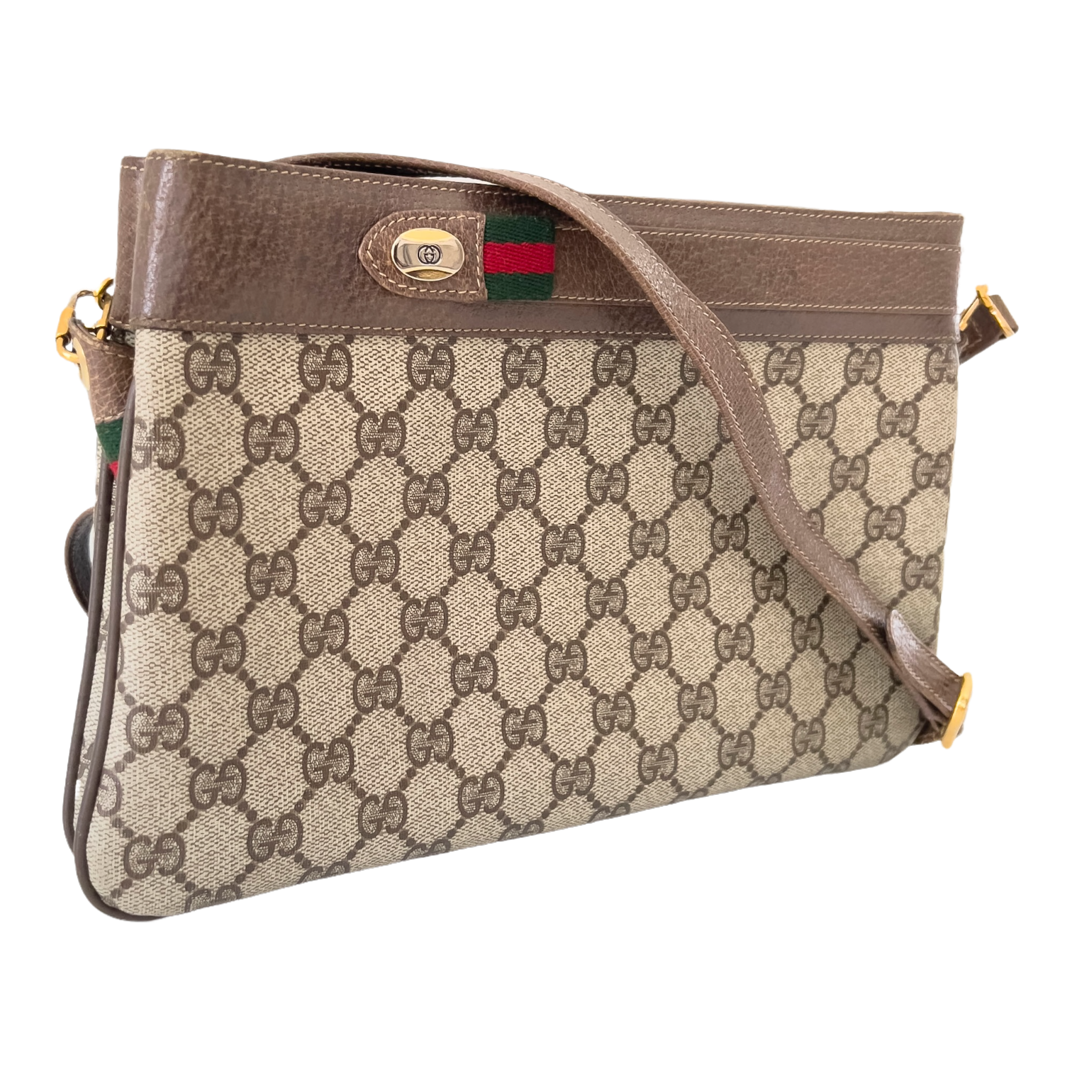 GG Supreme Web Crossbody Bag