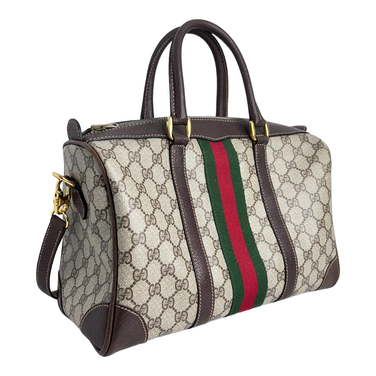 GG Supreme Boston Bag w/ Strap