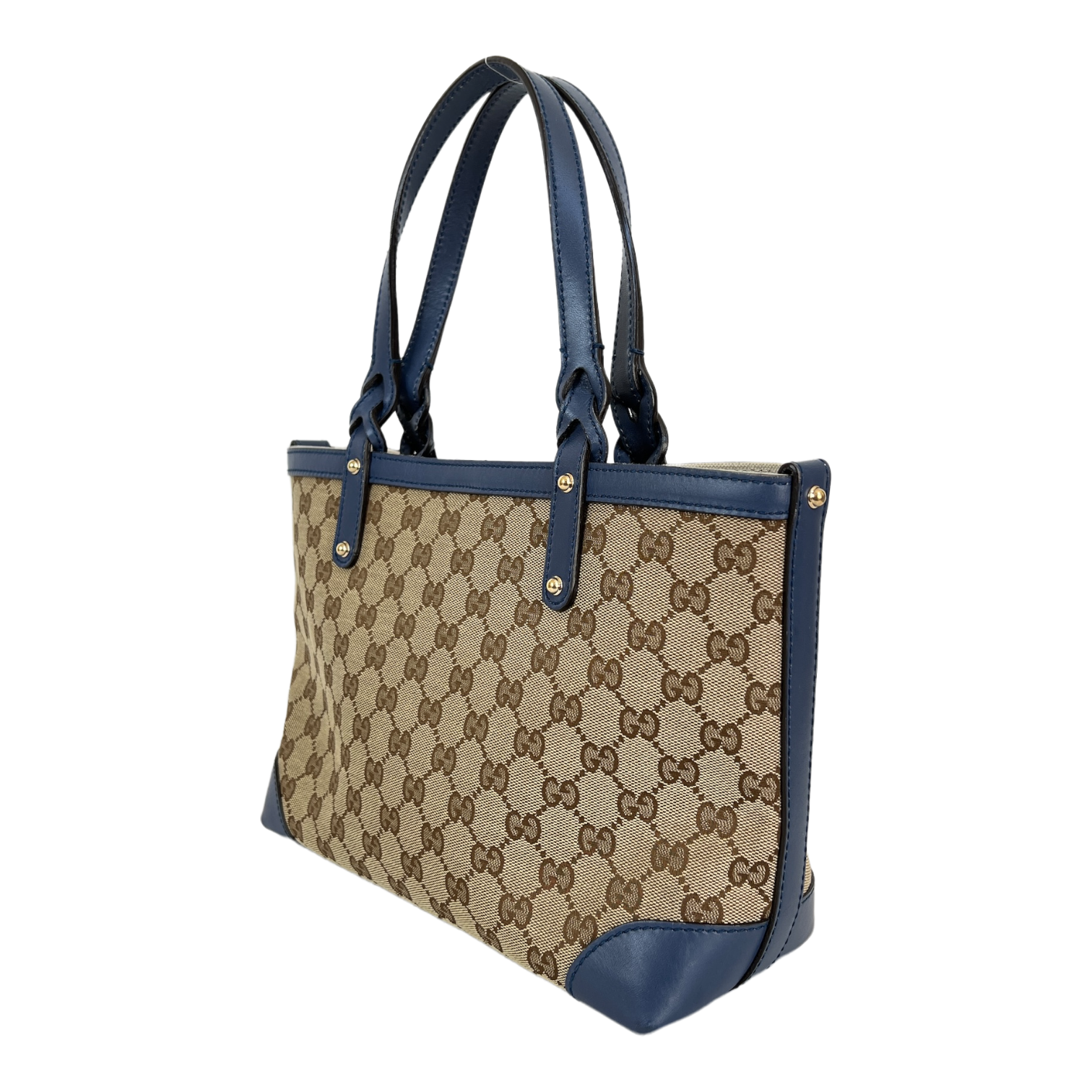 GG Blue Leather Tote
