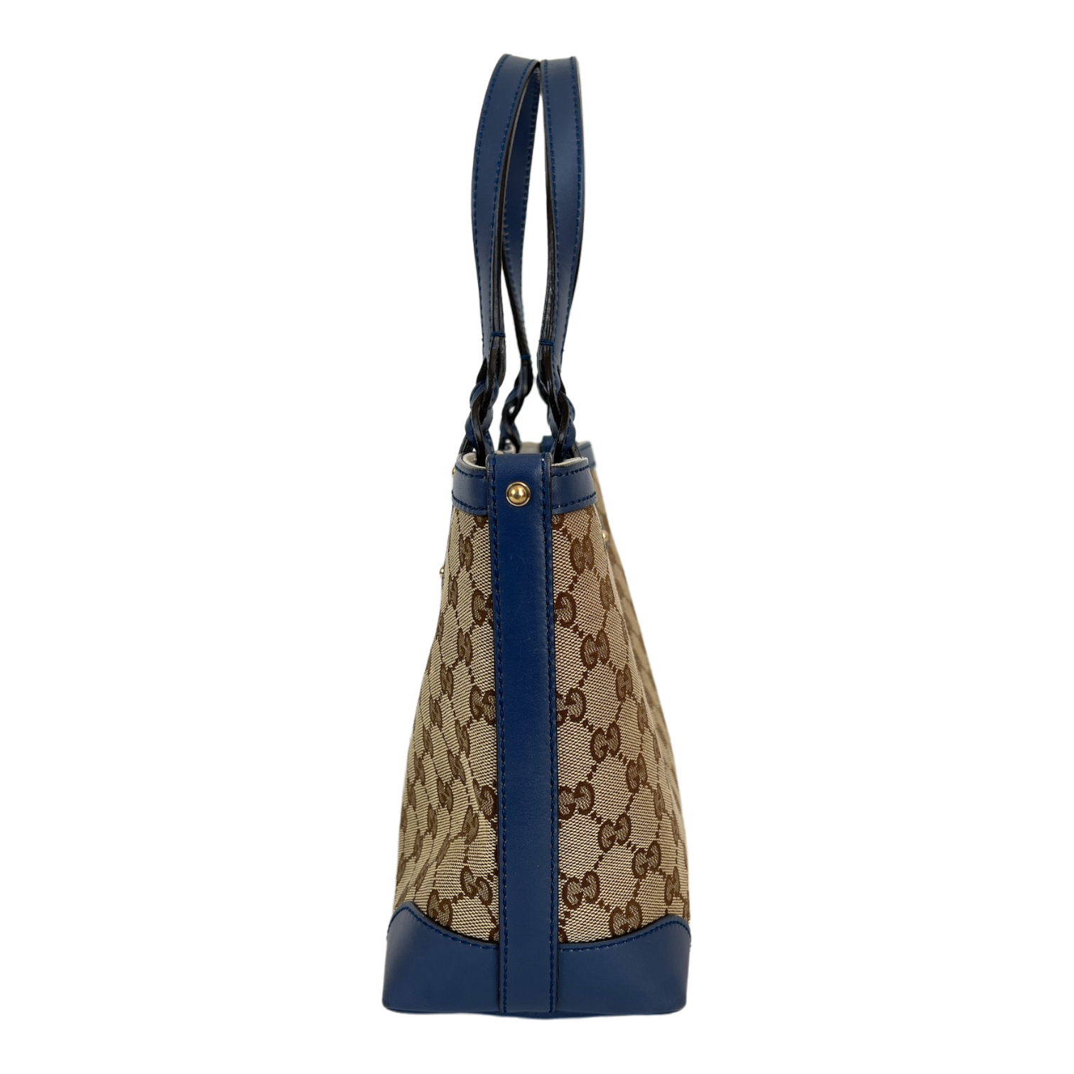 GG Blue Leather Tote