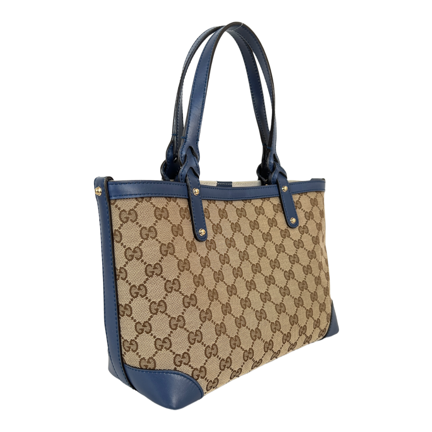 GG Blue Leather Tote