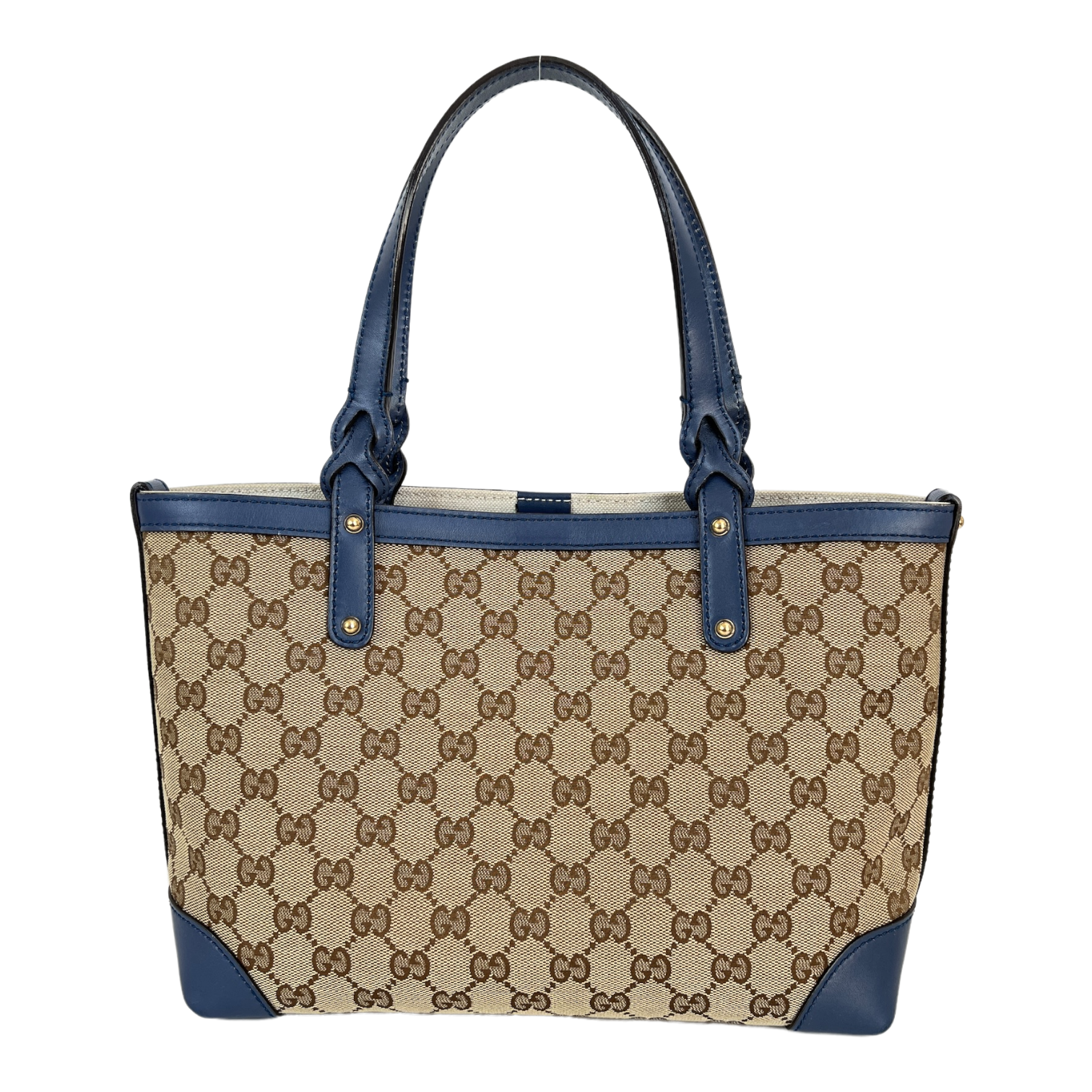 GG Blue Leather Tote