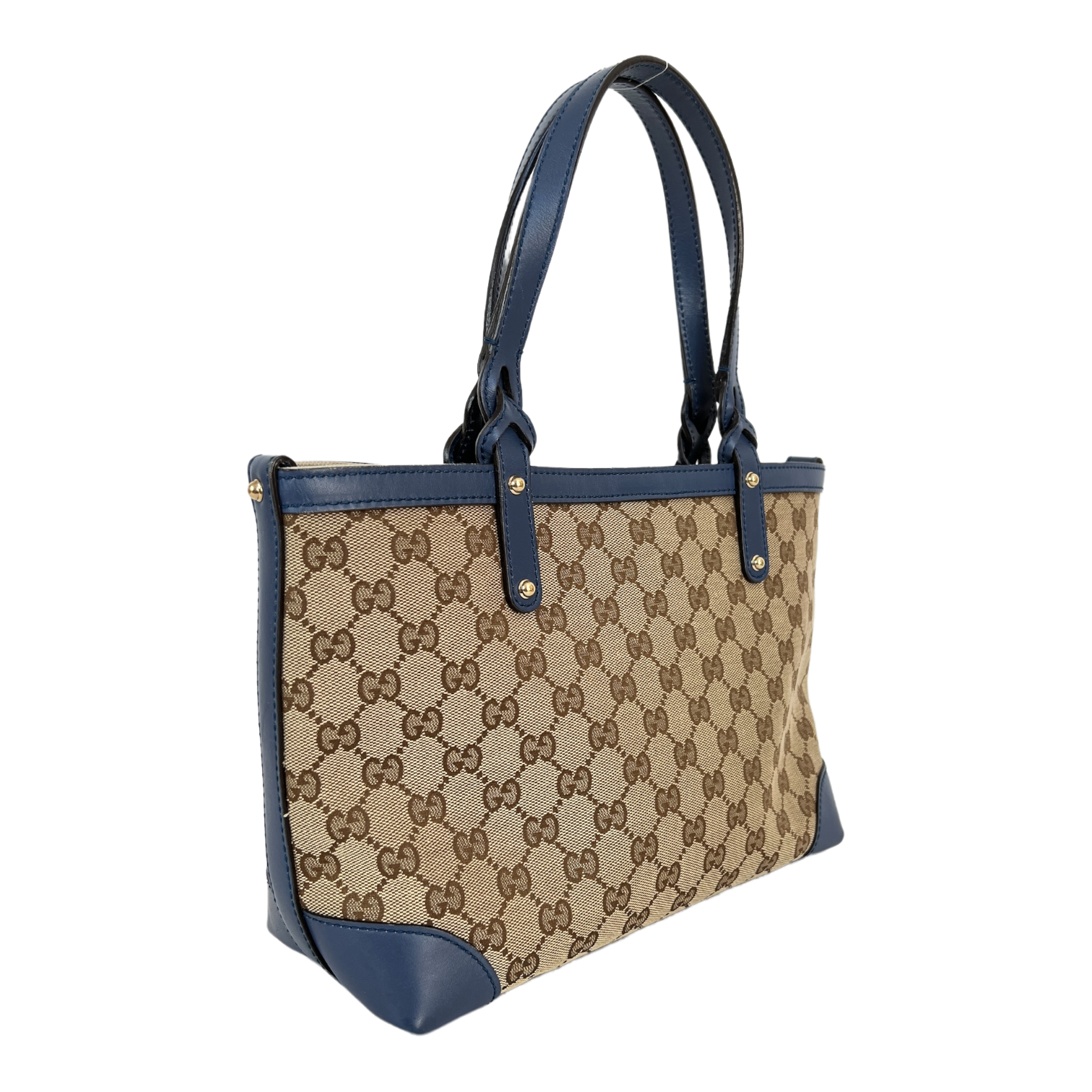 GG Blue Leather Tote