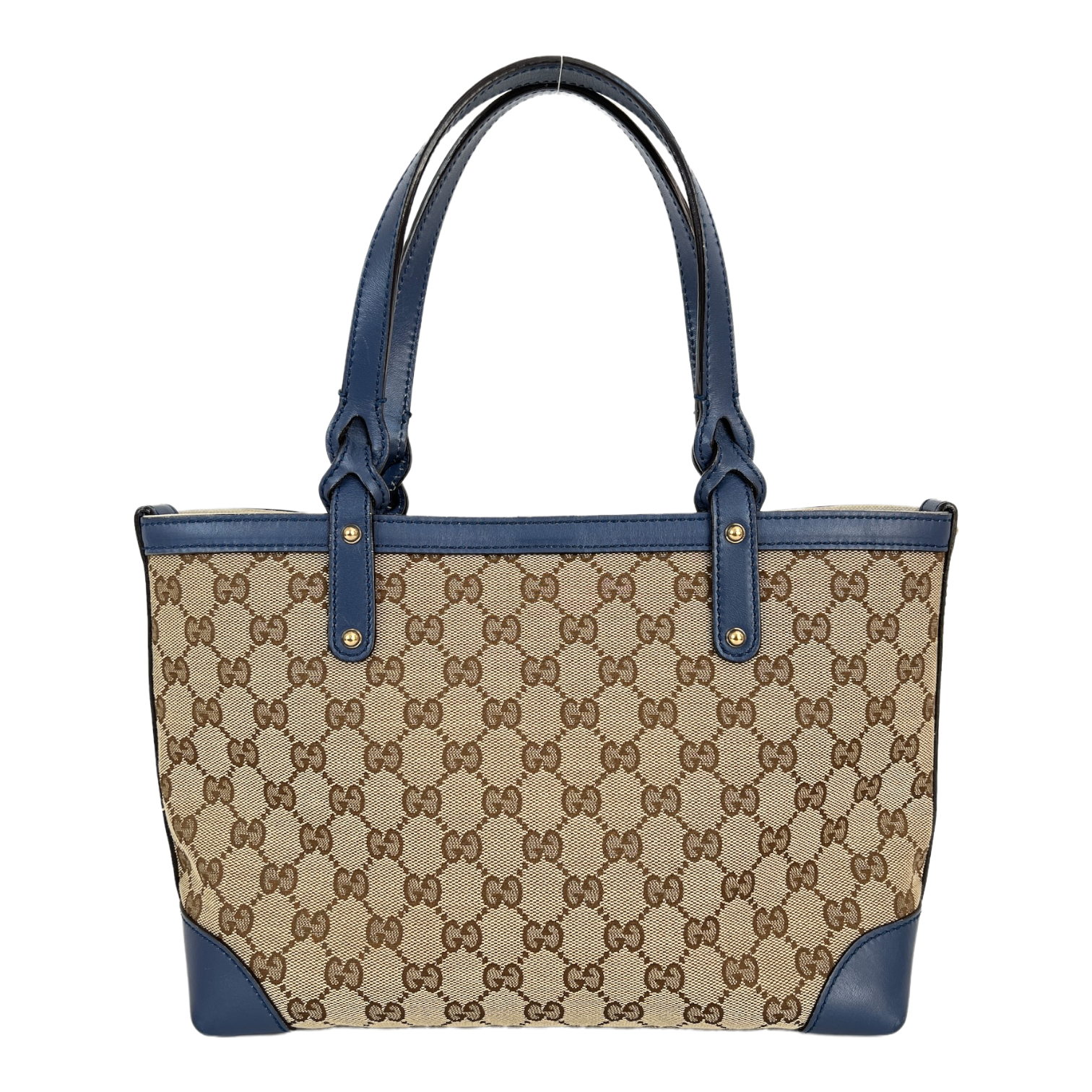 GG Blue Leather Tote