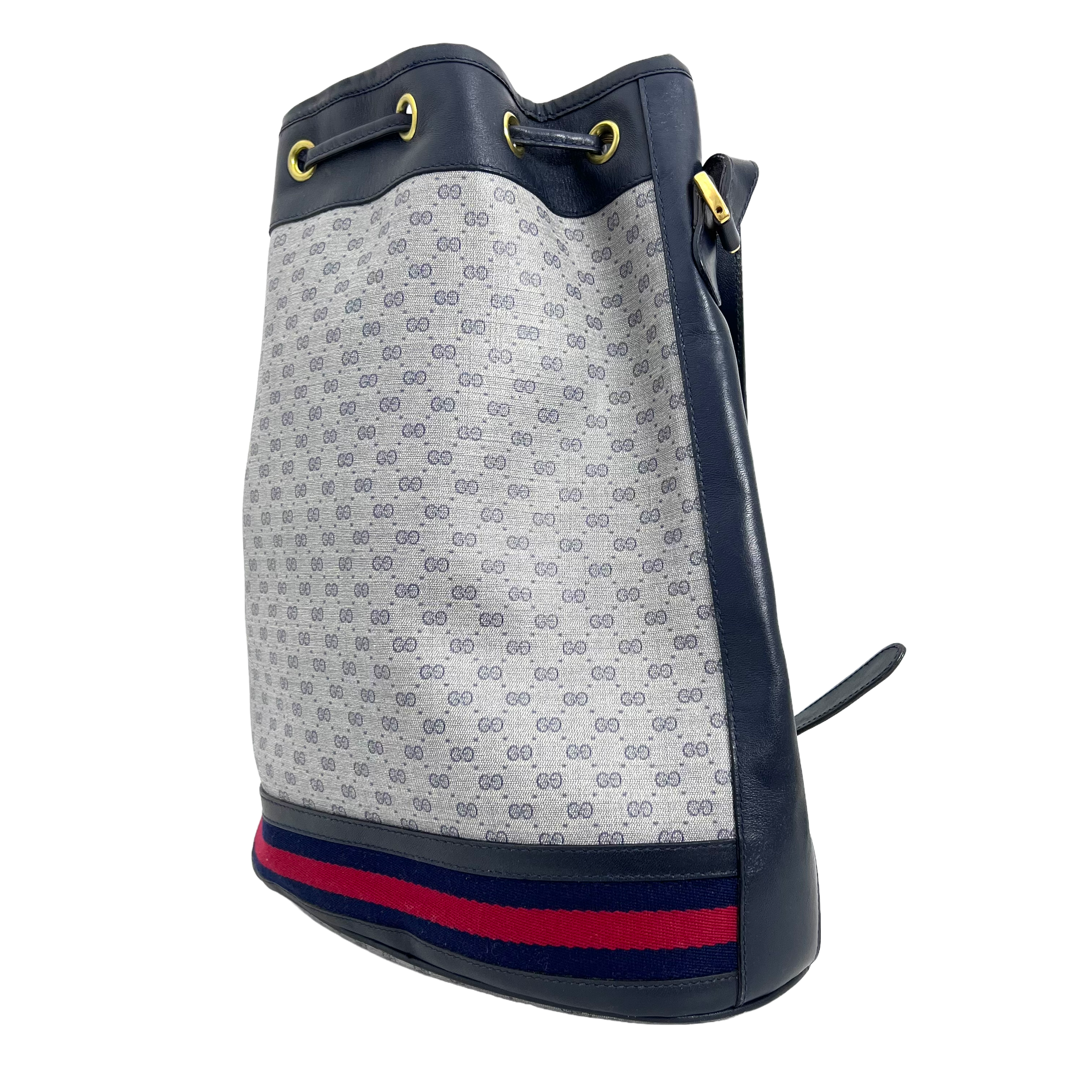 Navy GG Supreme Bucket Bag