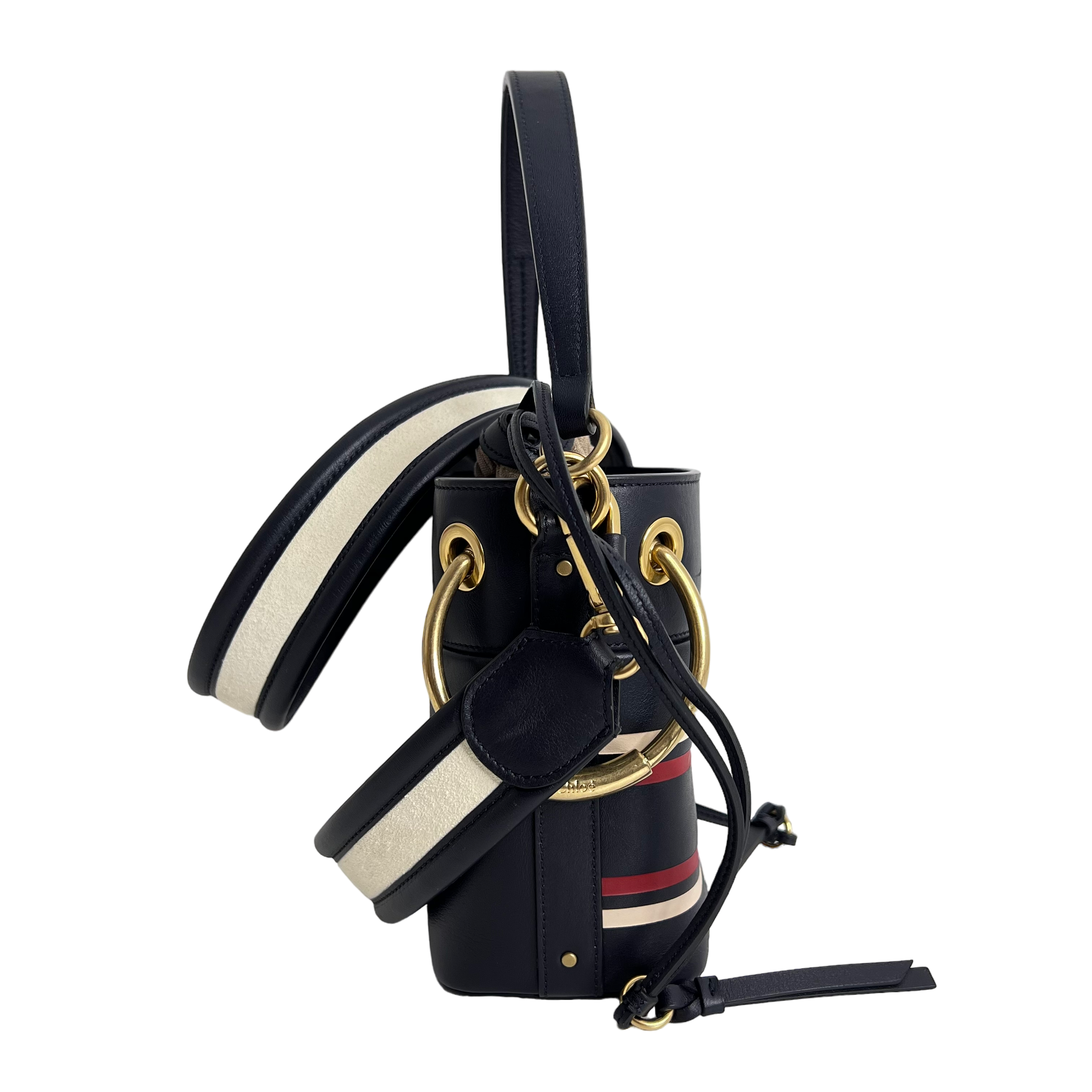 Navy Roy Mini Bucket Bag