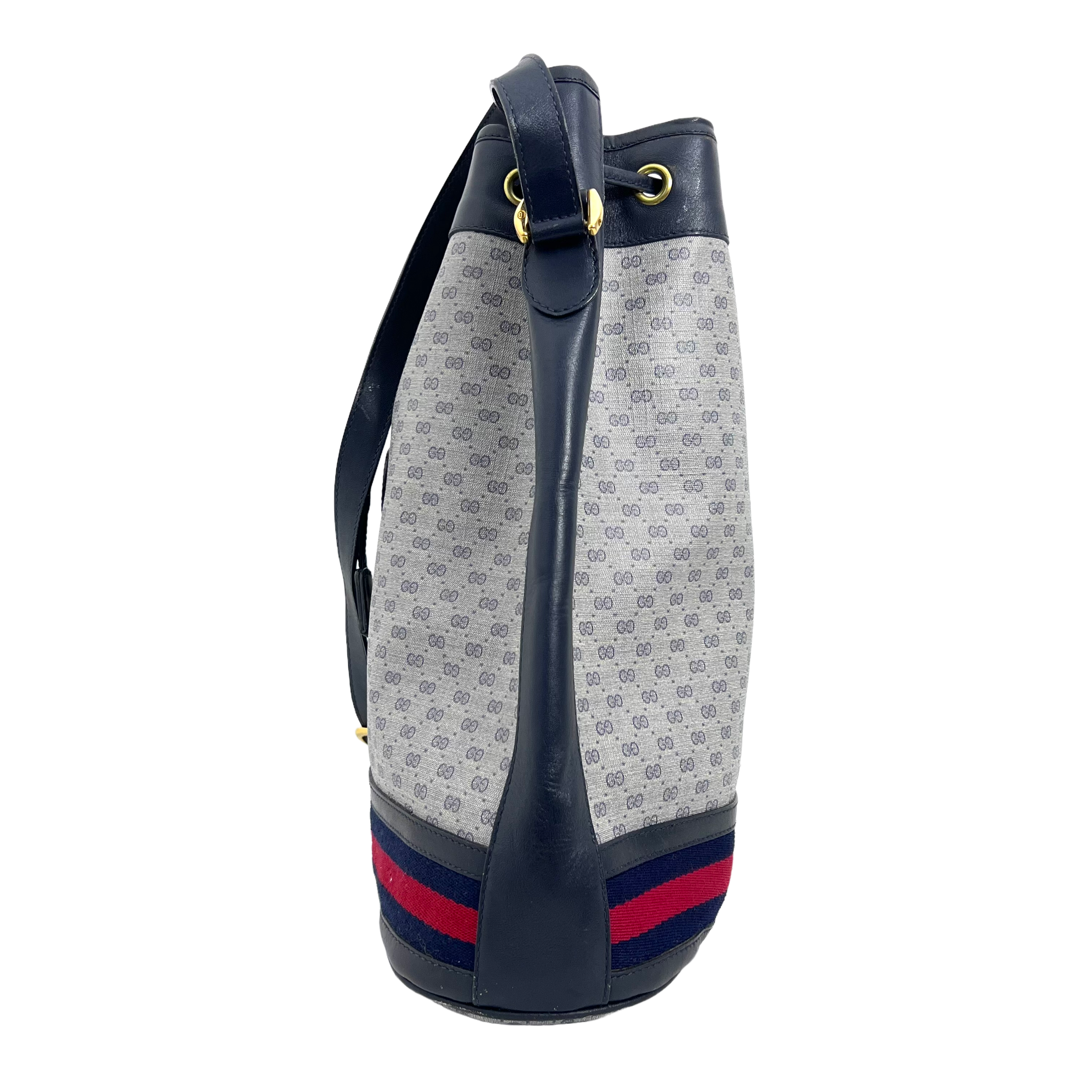Navy GG Supreme Bucket Bag